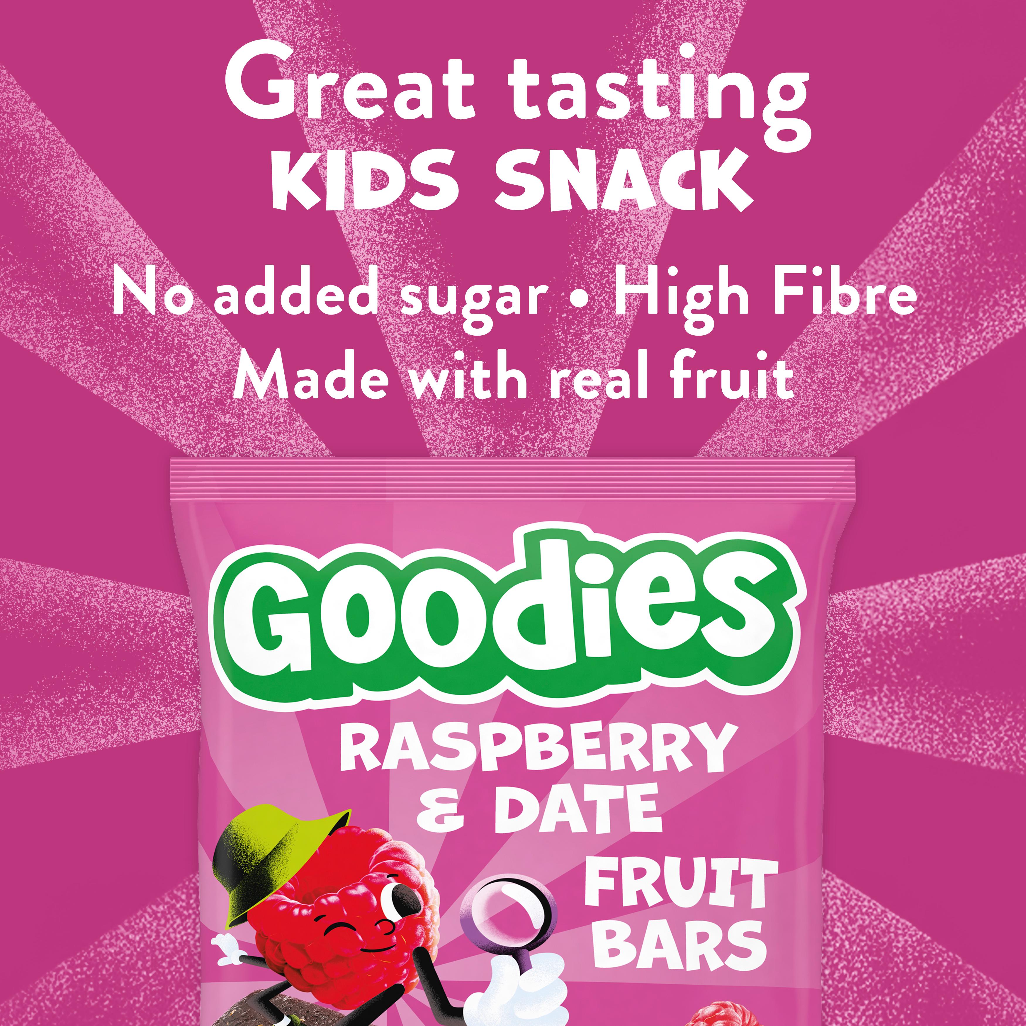 Goodies 5 x 20g Raspberry & Date Multipack Kids Snack Fruit Bars thumbnail 2