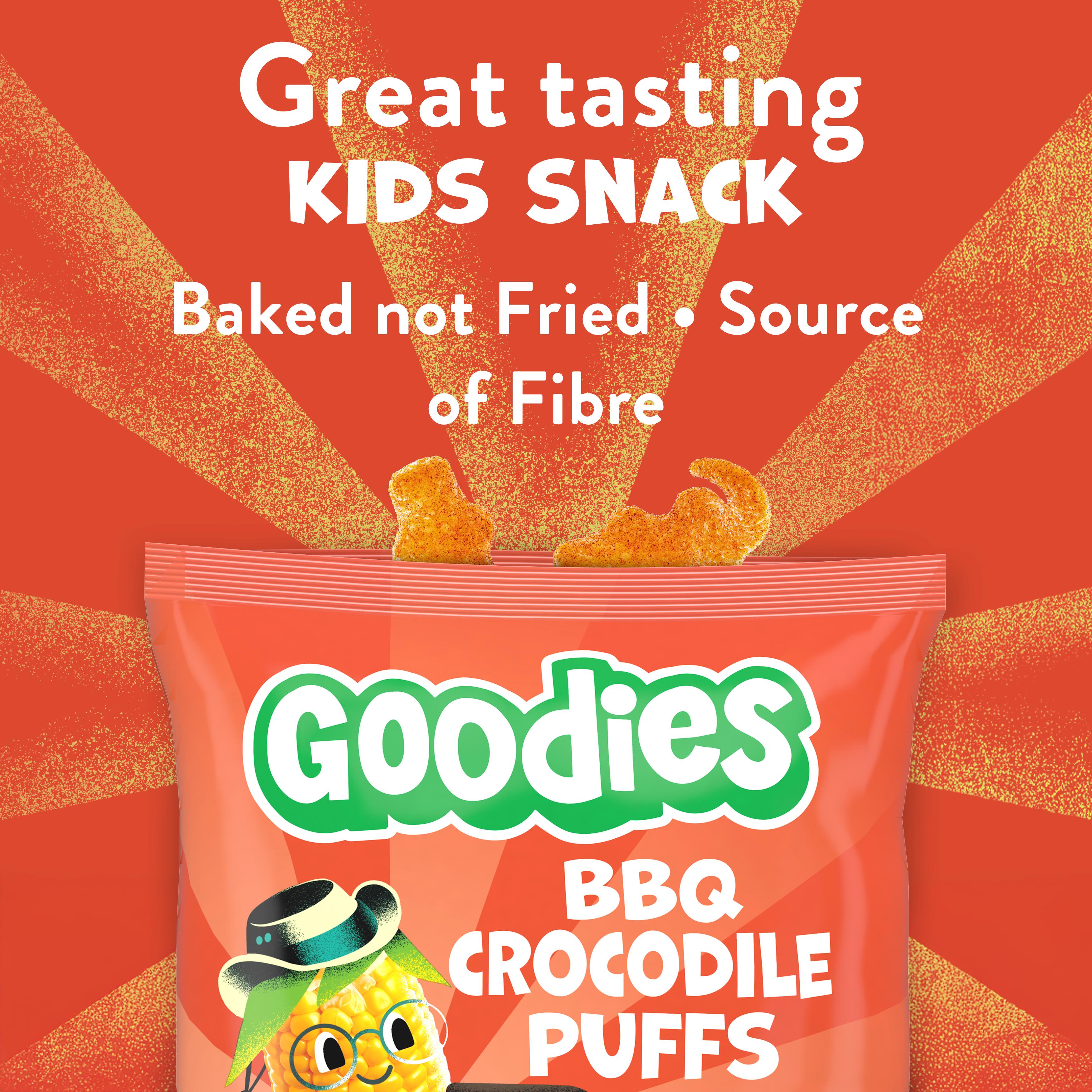 Goodies 4 x 12g BBQ Multipack Kids Snack Crocodile Puffs thumbnail 2