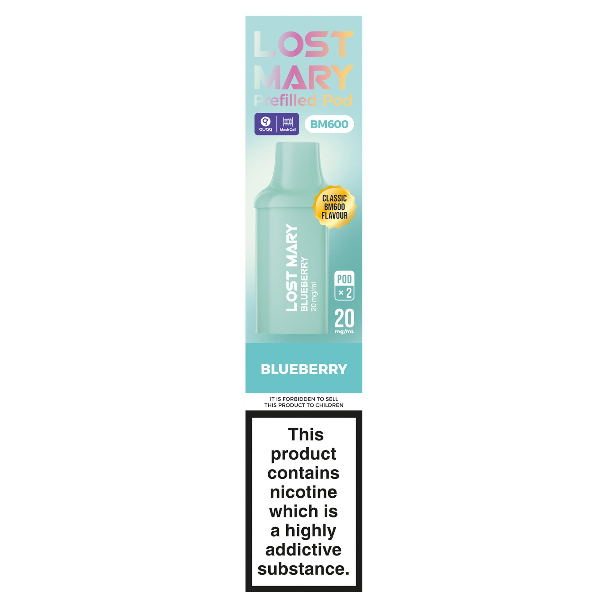 Lost Mary 2 BM600 Blueberry Prefilled Pod 20mg/ml