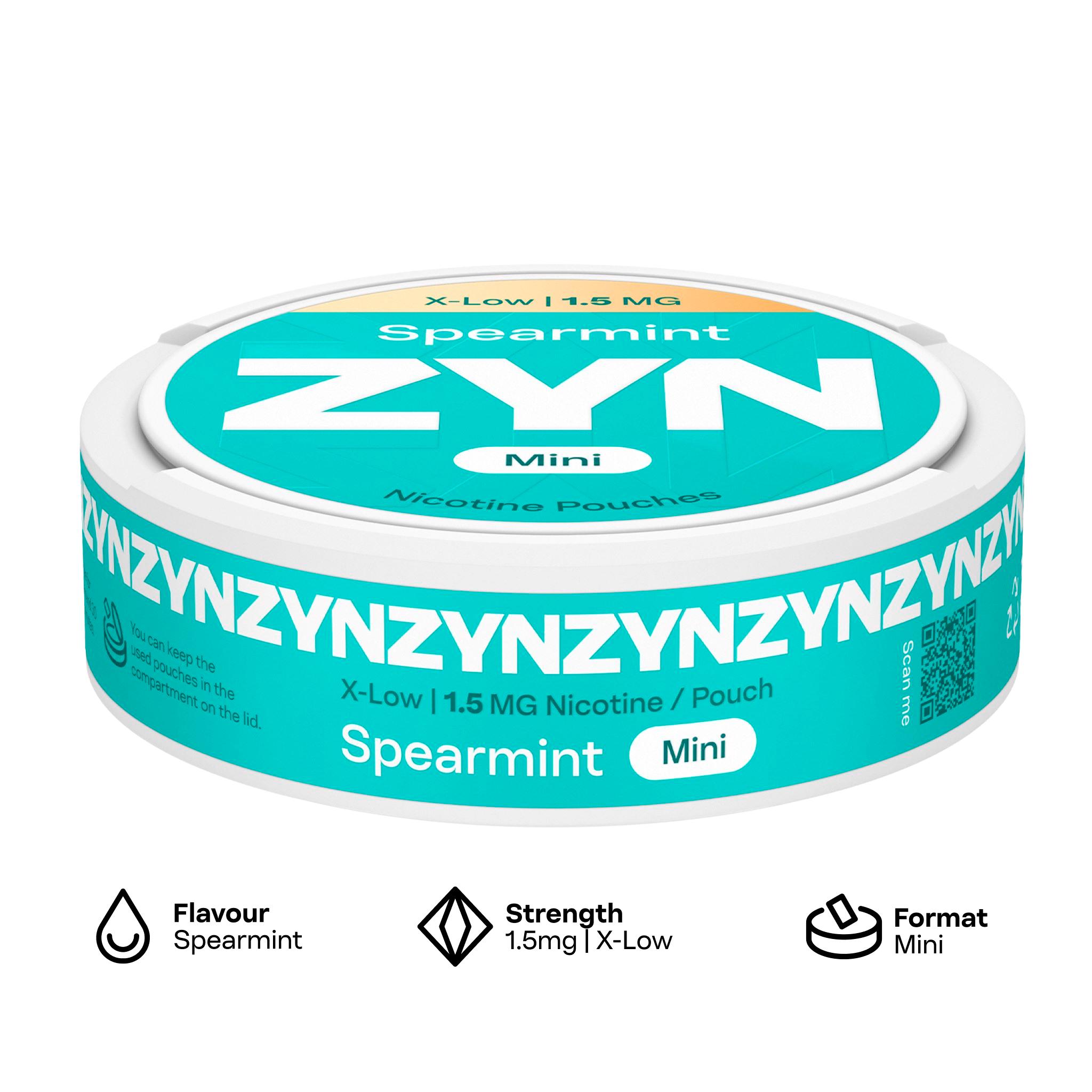 ZYN Nicotine Pouches Spearmint 1.5mg thumbnail 2