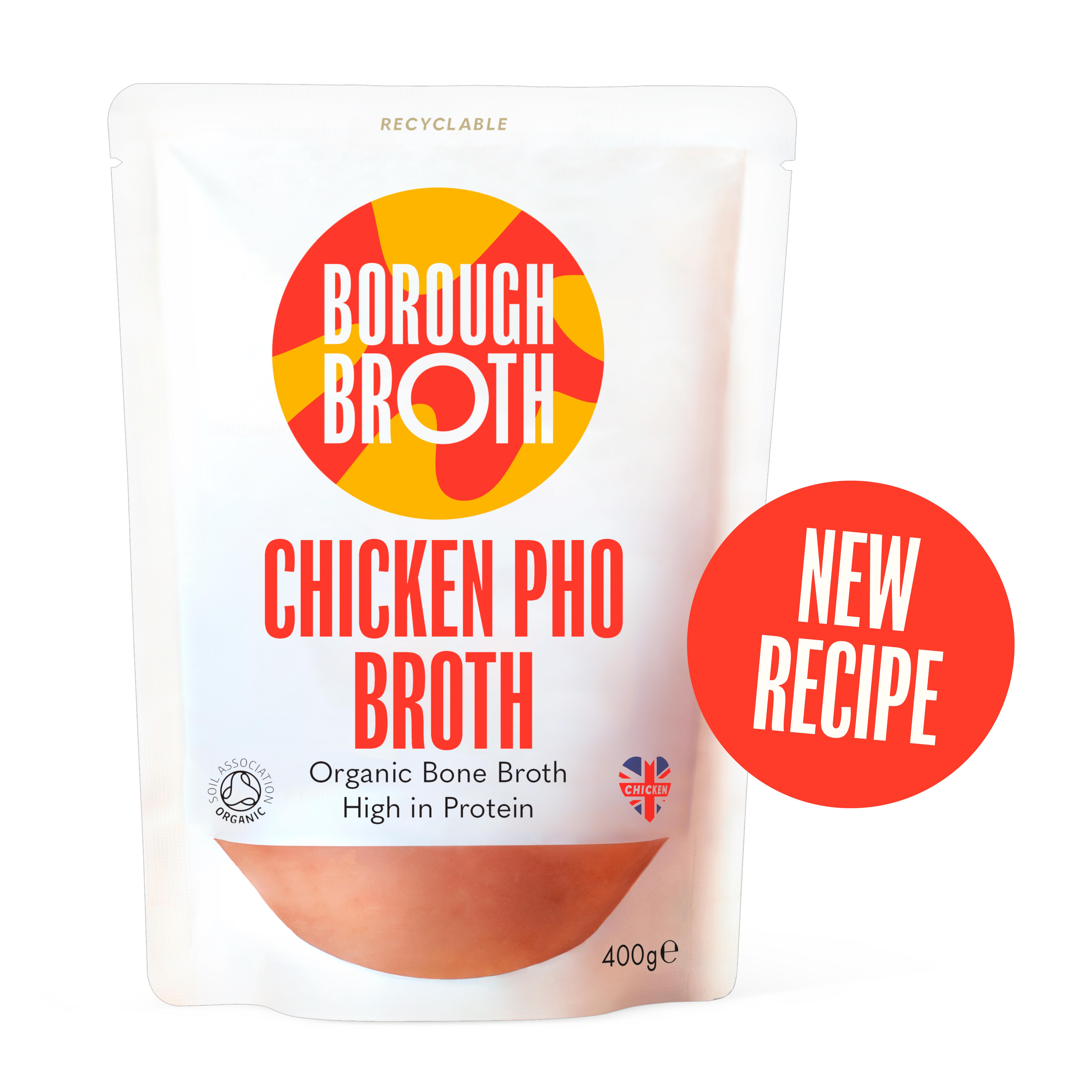 Borough Broth Chicken Pho Organic Bone Broth 400g thumbnail 2
