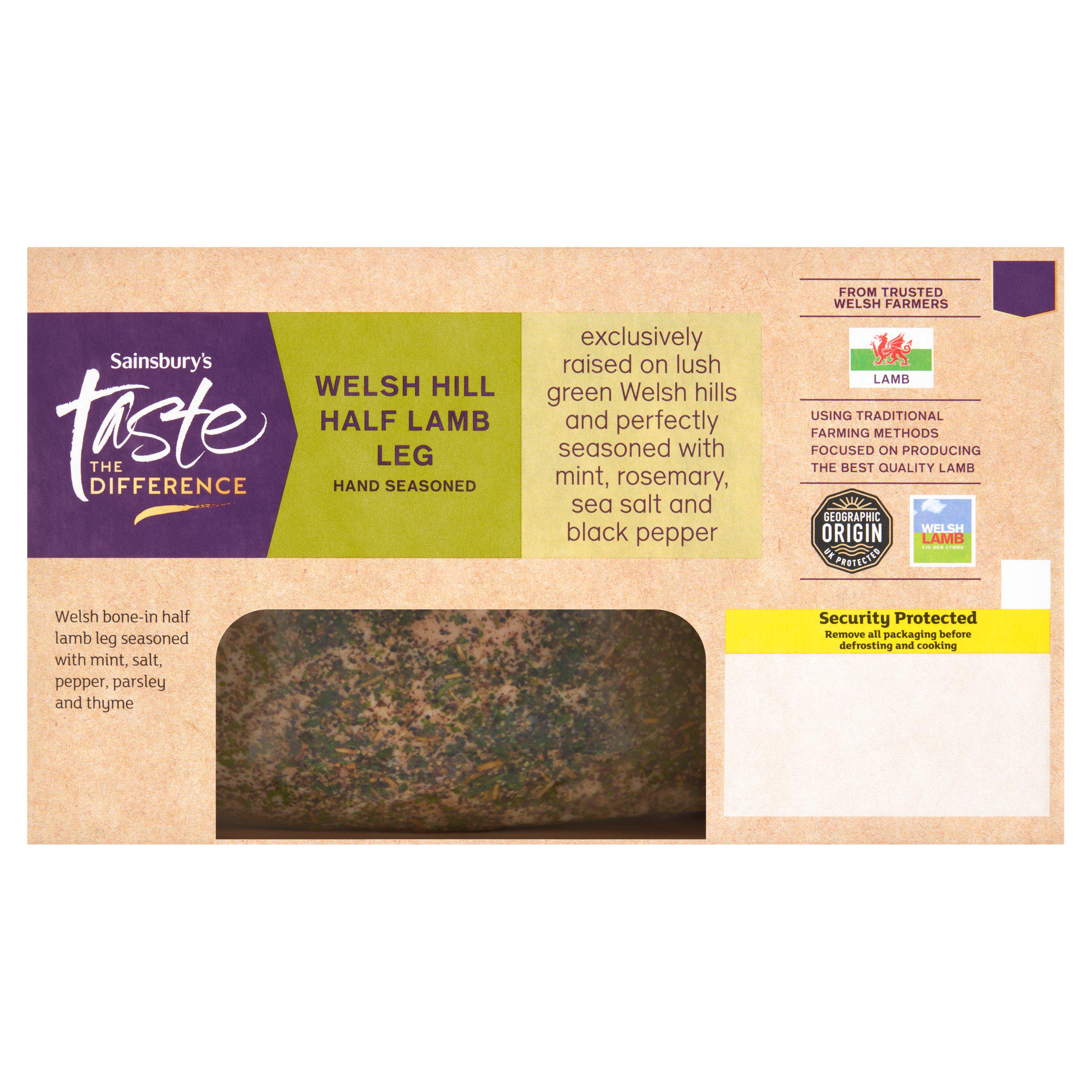 Sainsbury's (Approx. 818g-1222g) Welsh Hill Half Lamb Leg, Taste the Difference