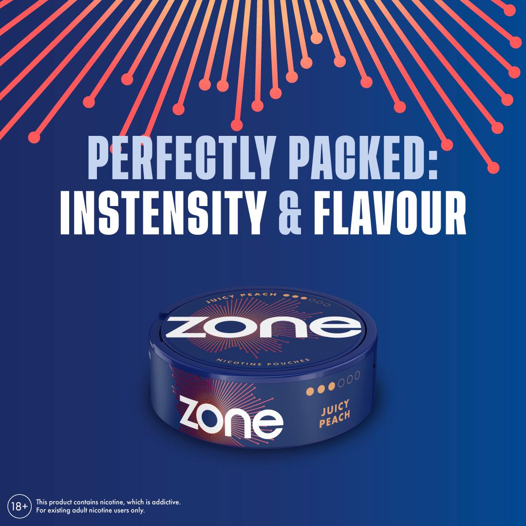 Zone Juicy Peach Nicotine Pouches 10mg thumbnail 6
