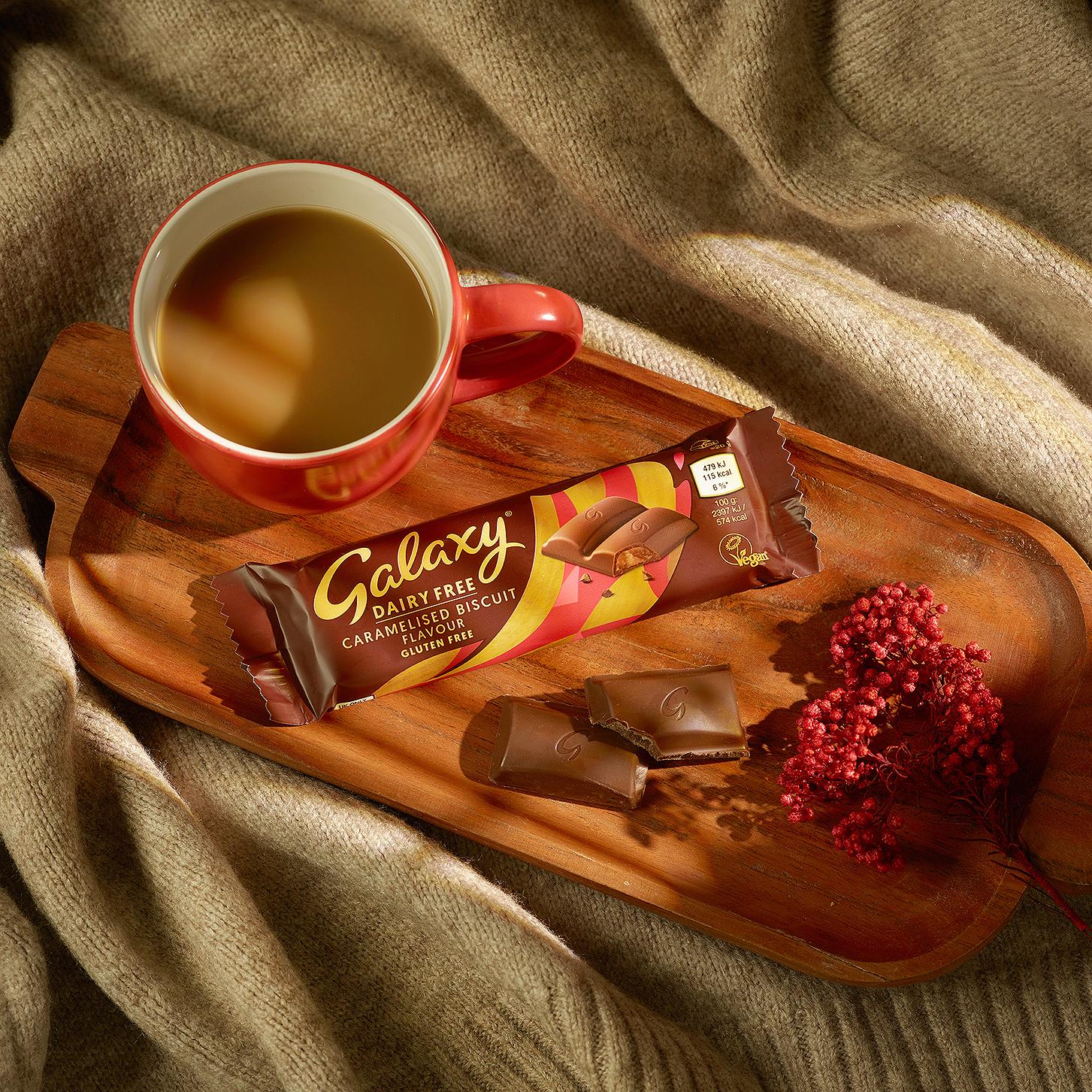 Galaxy 40g Dairy Free & Vegan Caramelised Biscuit Chocolate Bar thumbnail 3