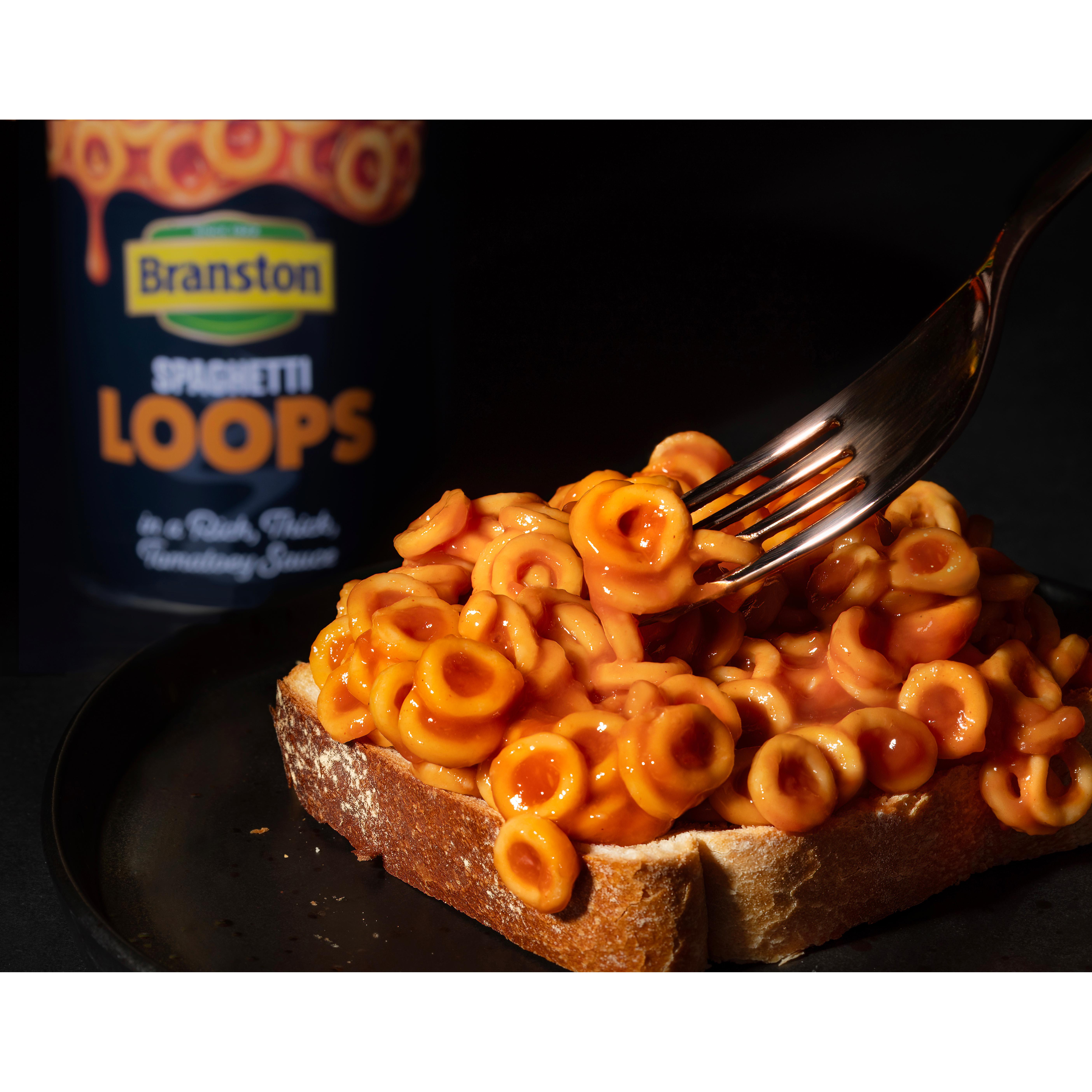 Branston Spaghetti Loops in a Rich Thick Tomatoey Sauce 395g thumbnail 2