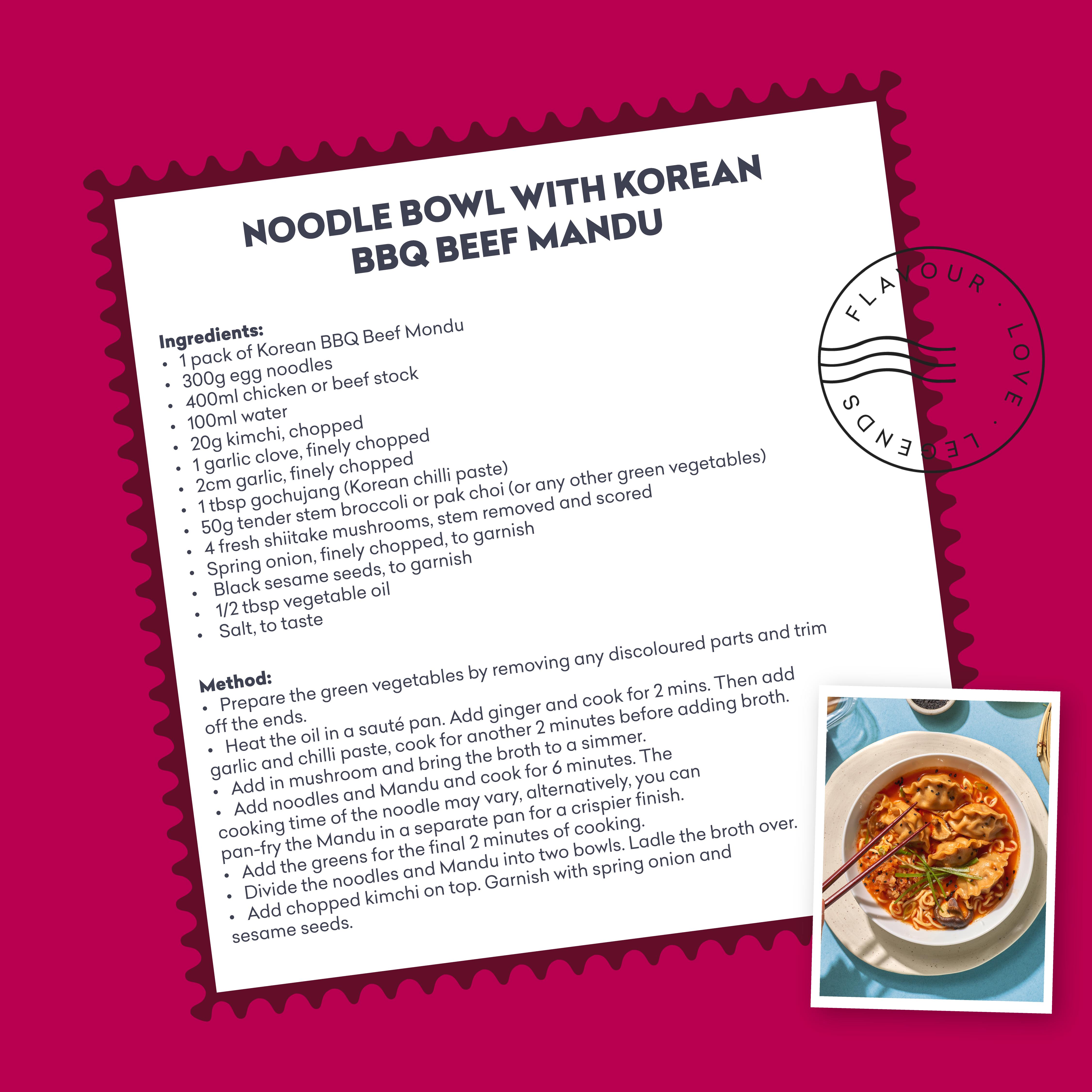 Love Sum 8 Dumplings Korean BBQ Beef Mandu 200g thumbnail 6