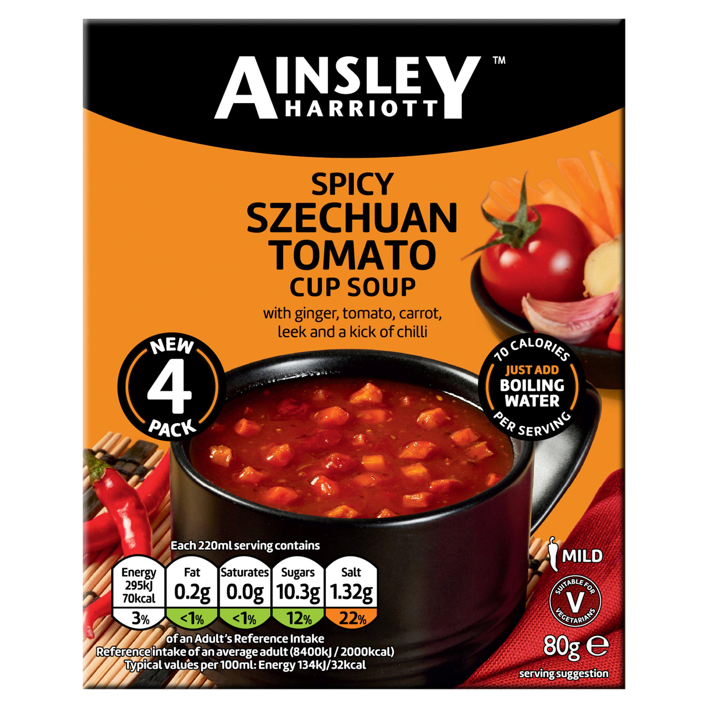 Ainsley Harriott Spicy Szechuan Tomato Cup Soup 4 Sachets 80g