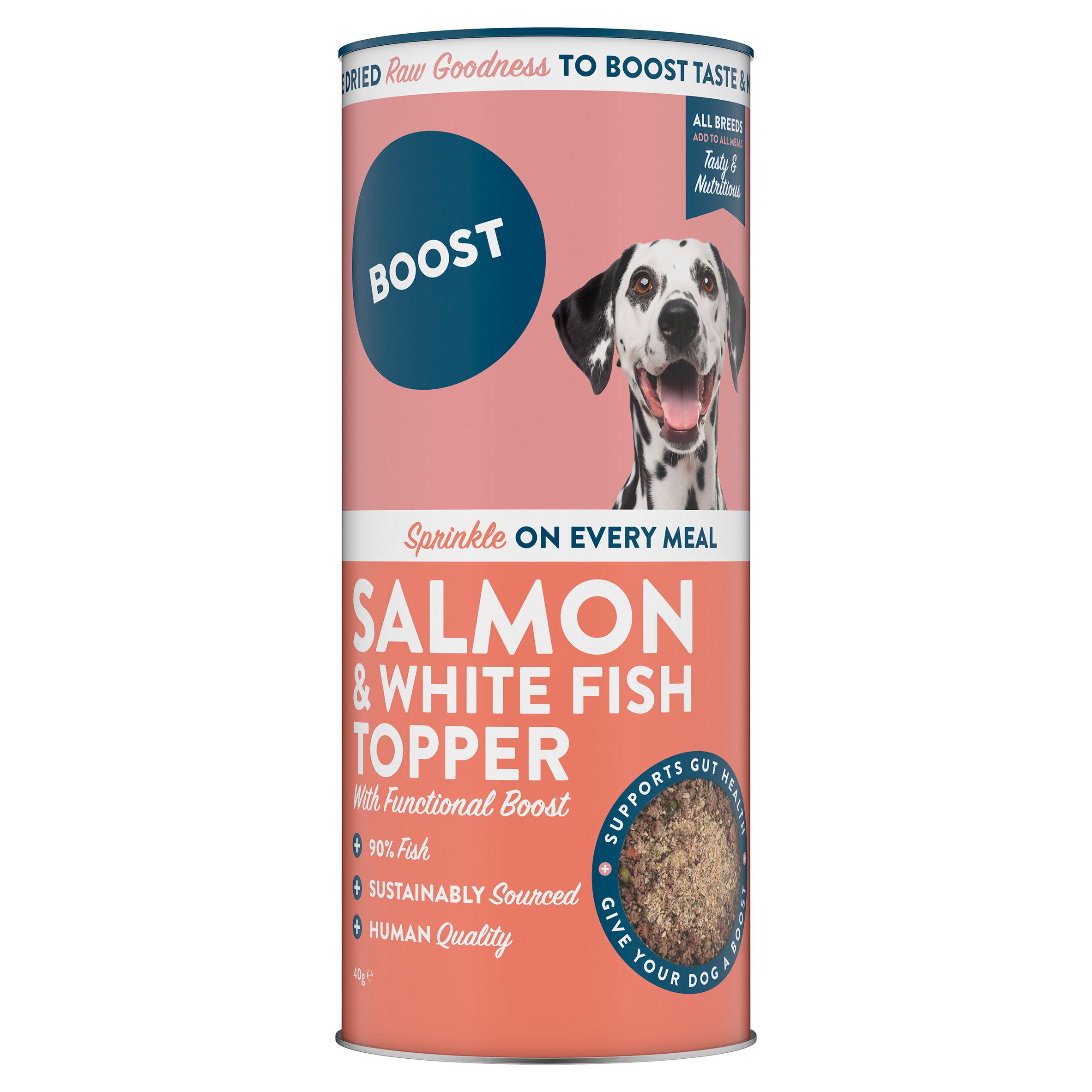 Boost 40g Salmon & White Fish Topper with Functional Boost Dog Food