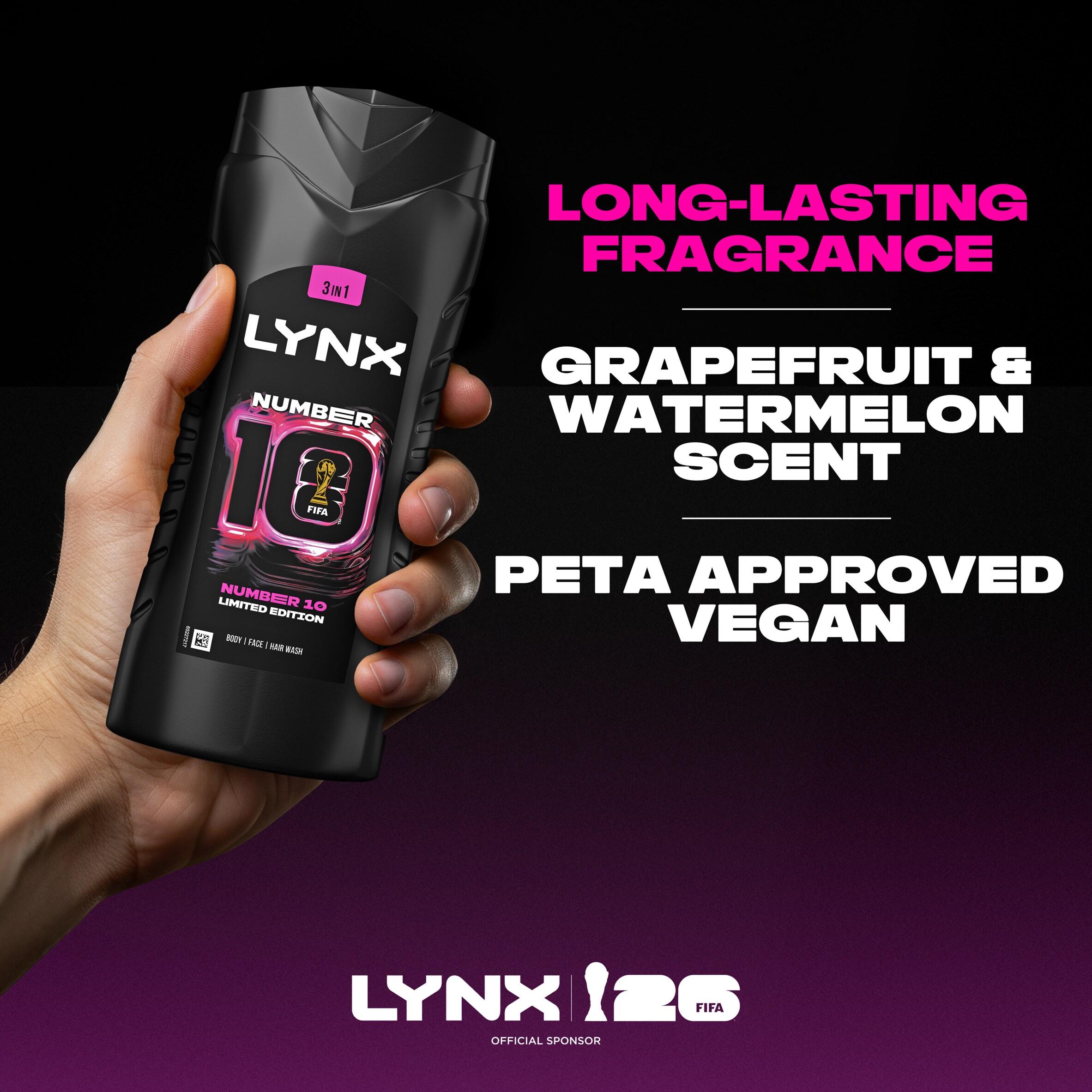 Lynx 500ml Number 10 3 in 1 Body Wash, FIFA Limited Edition thumbnail 6