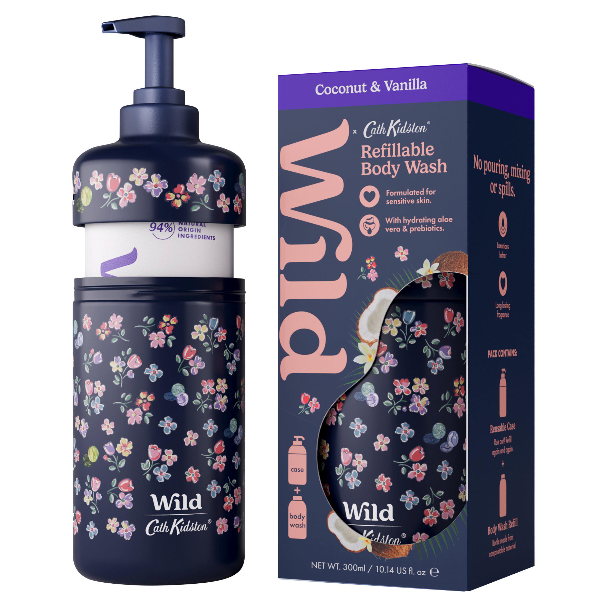 Wild 300ml Coconut & Vanilla Cath Kidston Refillable Body Wash