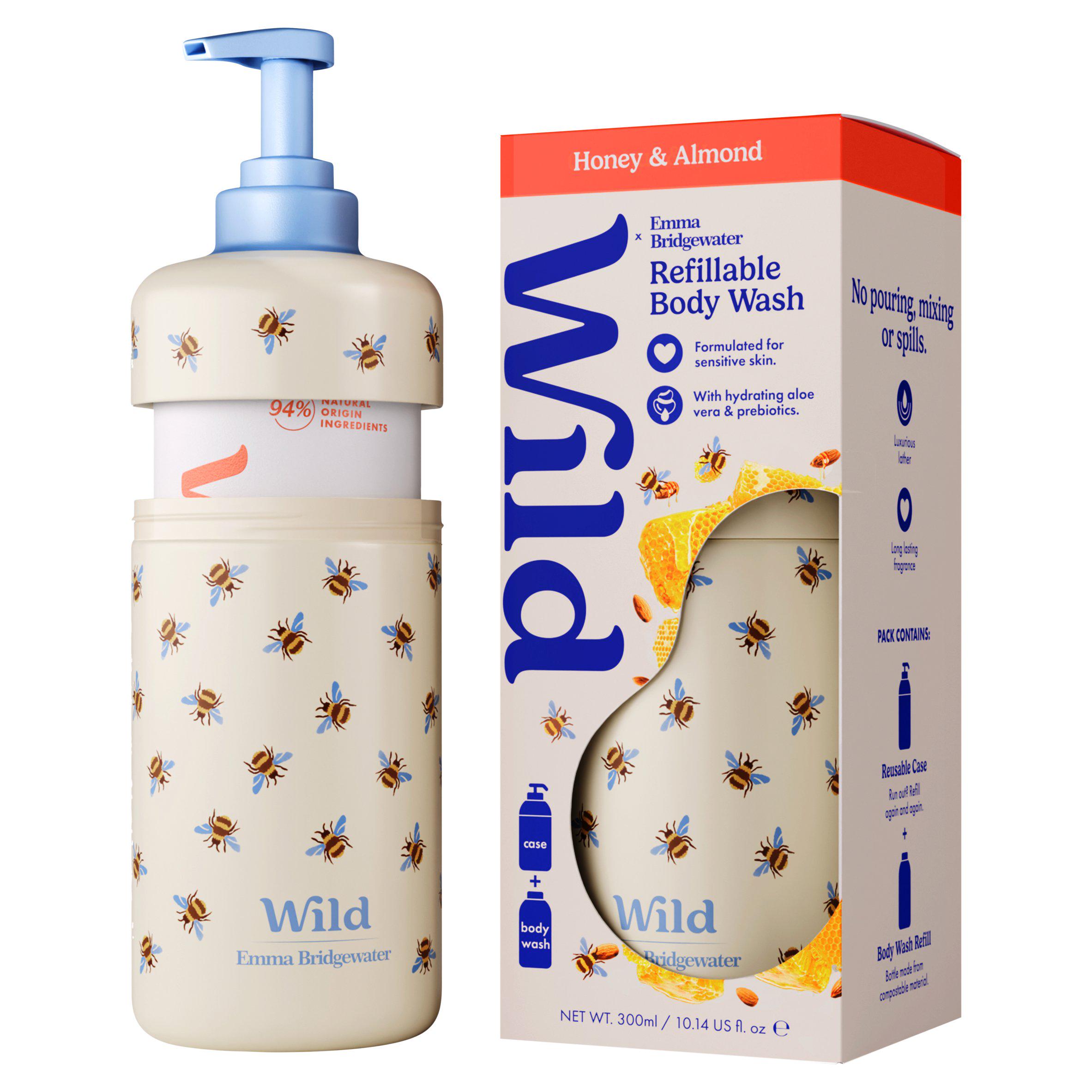 Wild 300ml Honey & Almond Emma Bridgewater Refillable Body Wash