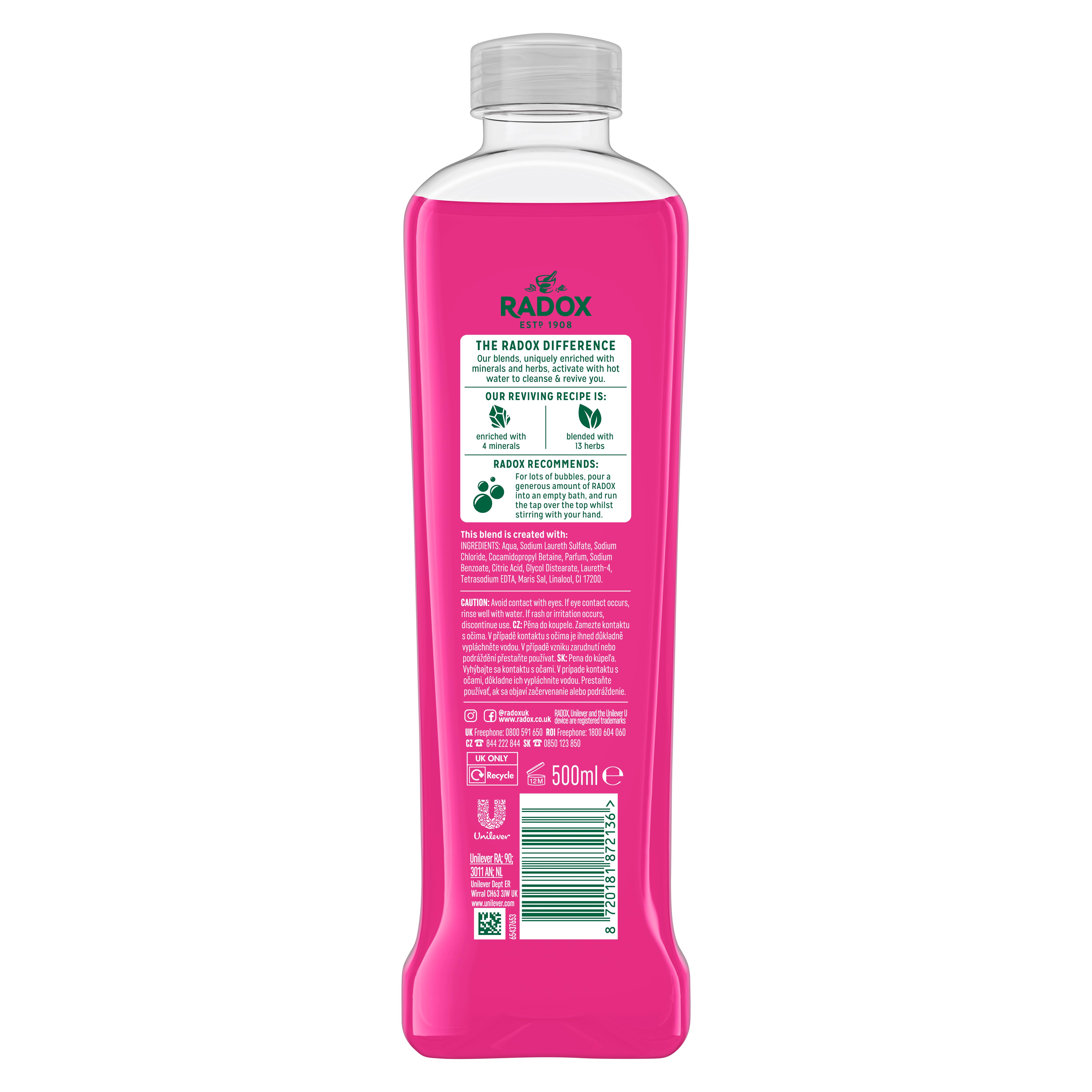 Radox 500ml Mineral Therapy Feel Radiant Bath Soak thumbnail 6