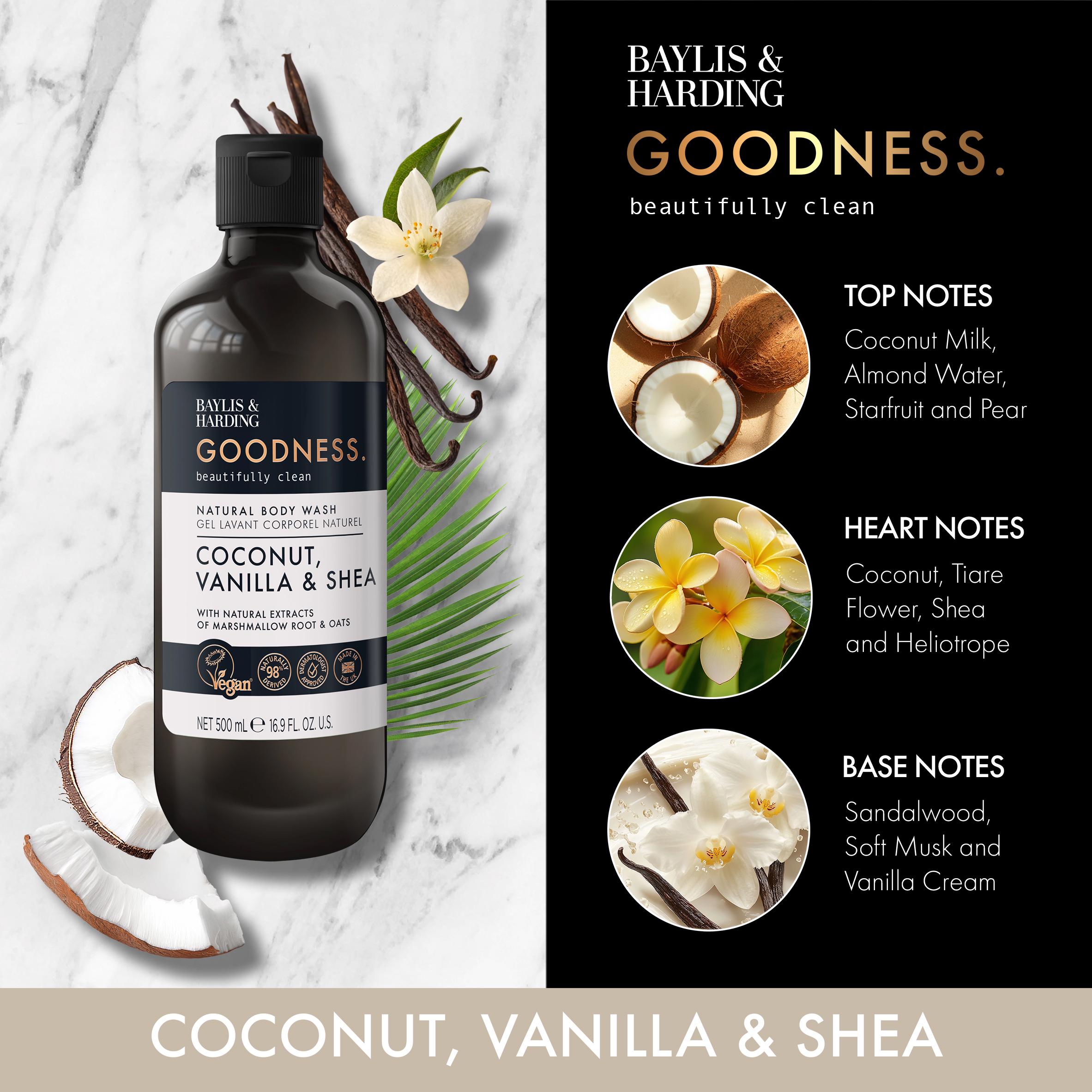 Baylis & Harding 500ml Goodness Coconut, Vanilla & Shea Body Wash thumbnail 3