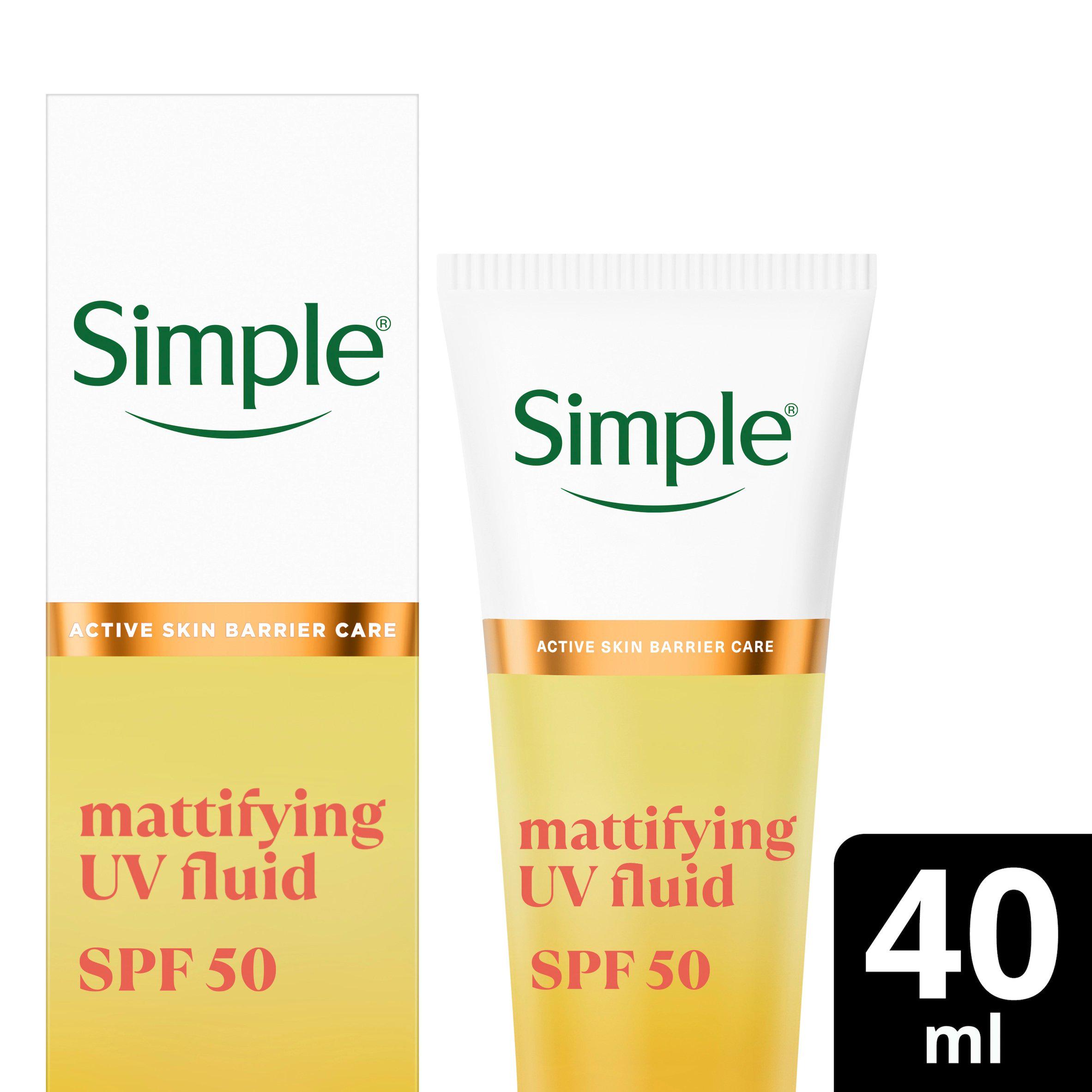 Simple 40ml Mattifying UV Fluid with SPF 50 Sun Protection
