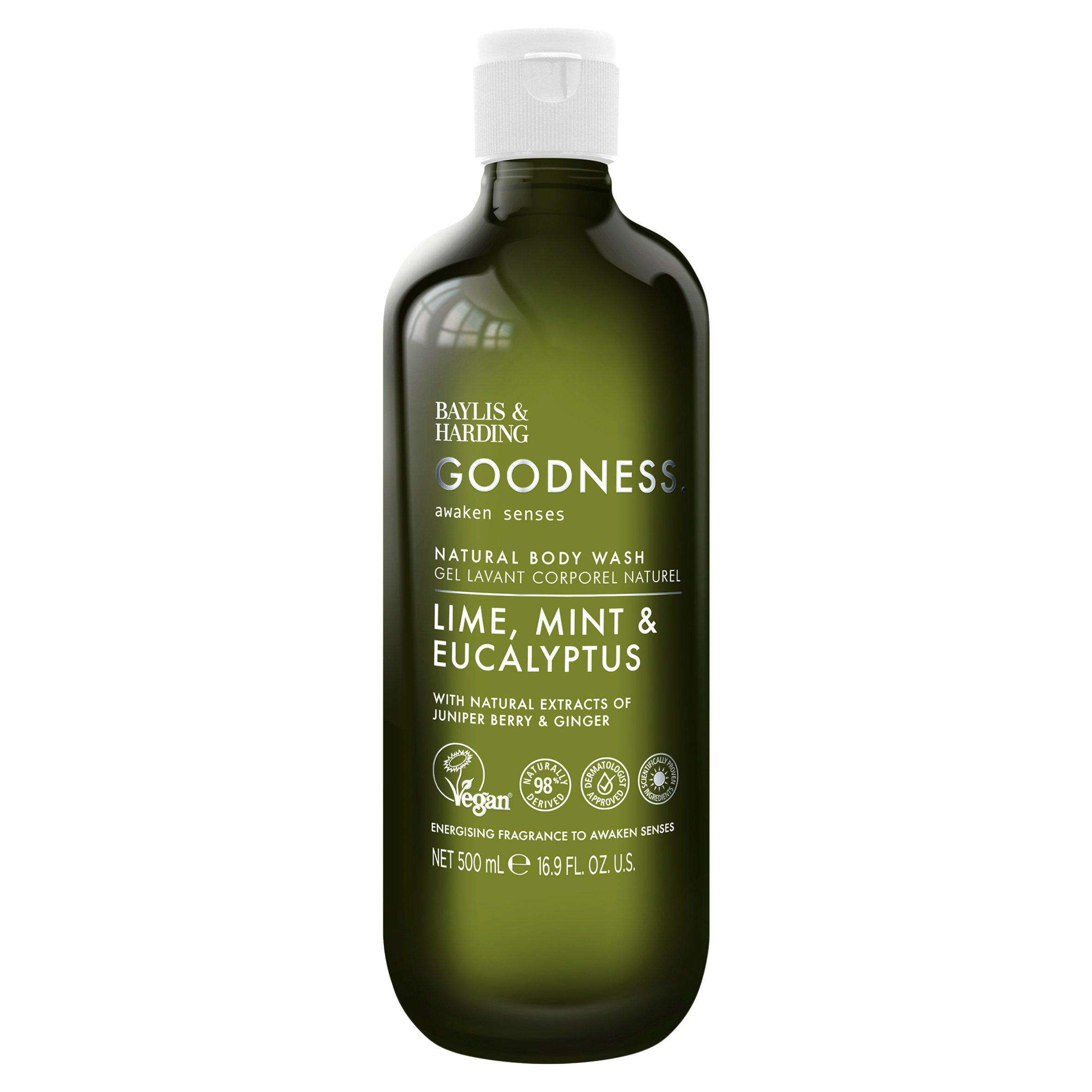 Baylis & Harding 500ml Goodness Awaken Lime, Mint & Eucalyptus Body Wash