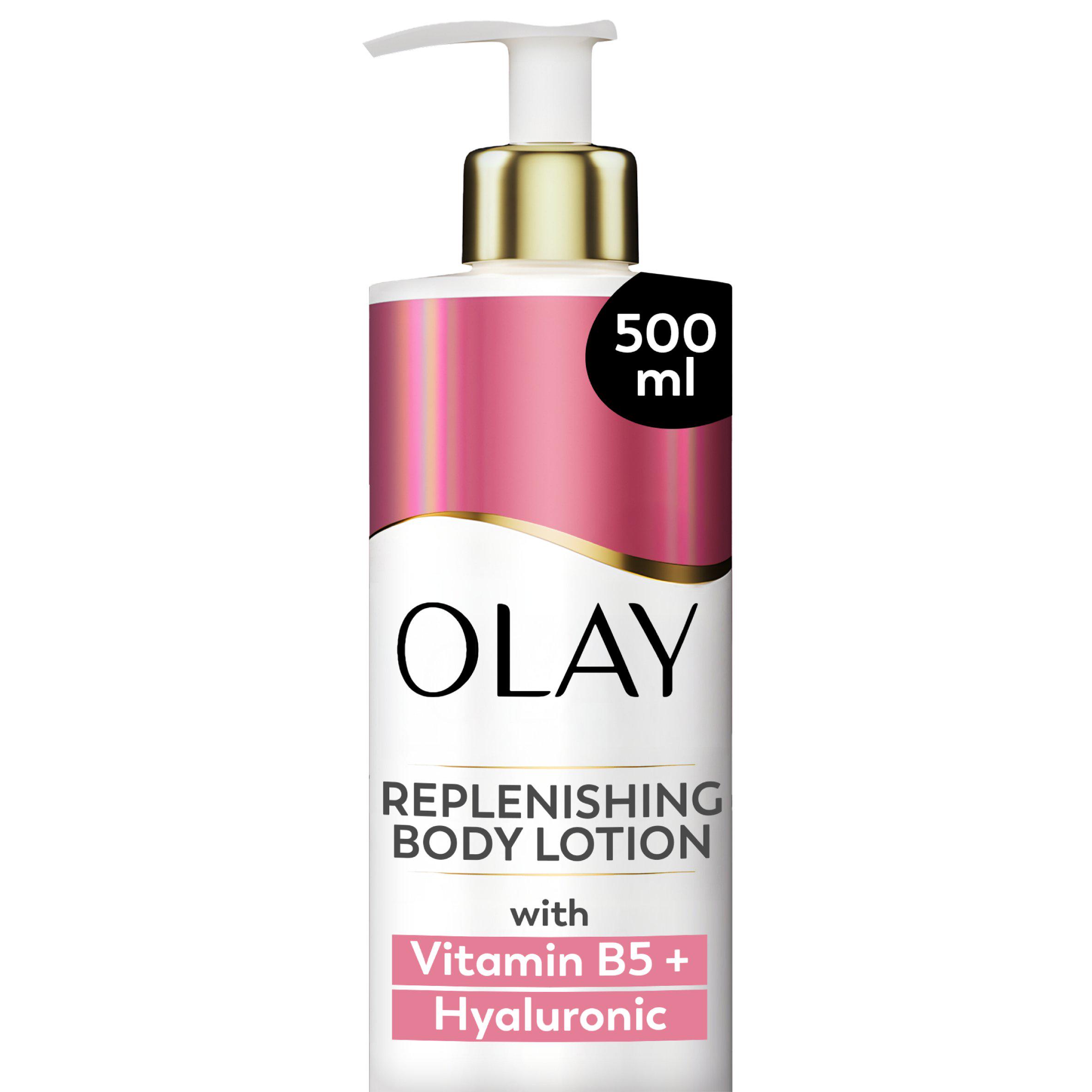 Olay 500ml Replenishing Hyaluronic Acid Hydrating Soft & Plumping Skin Body Lotion