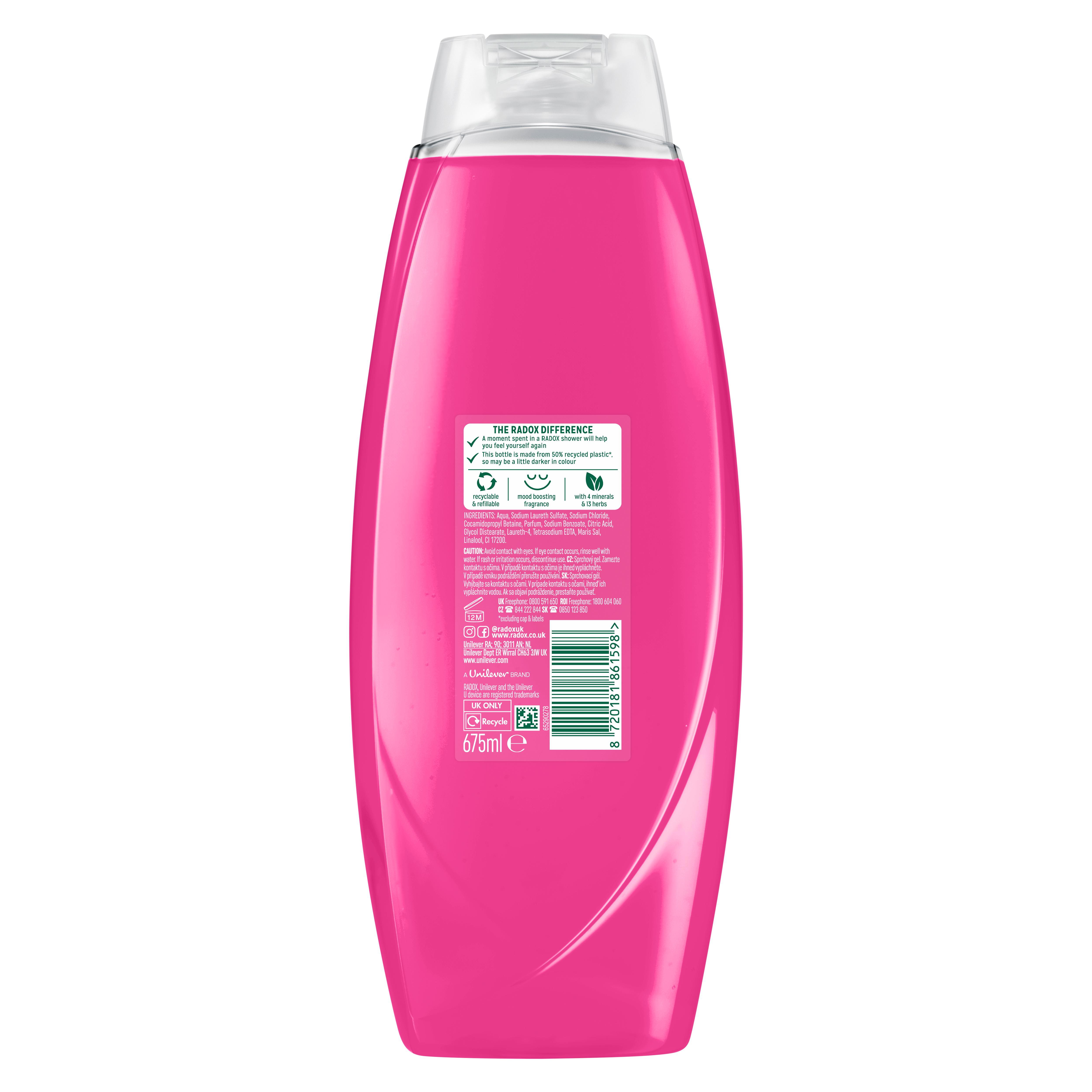 Radox 675ml Mineral Therapy Feel Radiant Shower Gel thumbnail 6