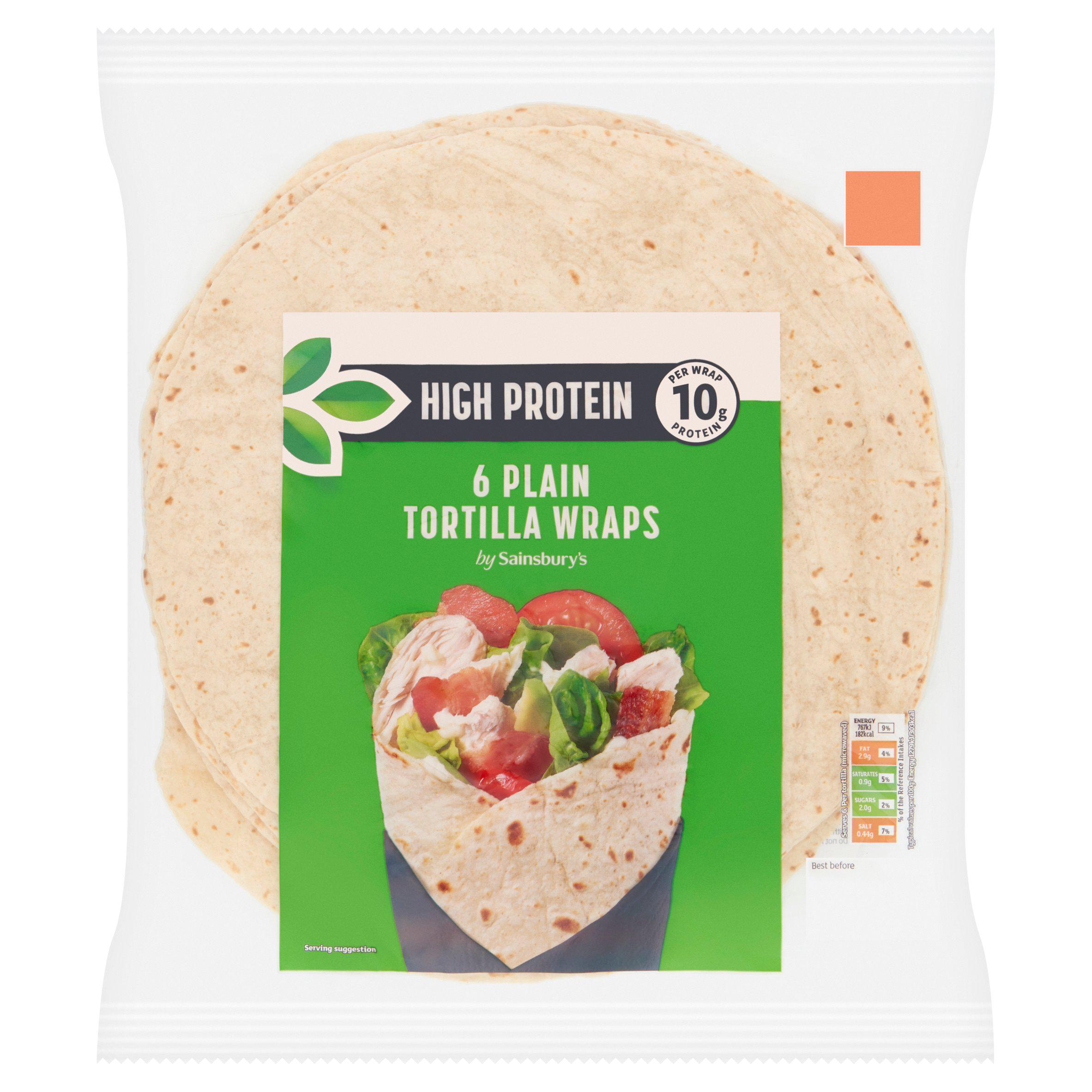 Sainsbury's 6 x High Protein Tortilla Wraps