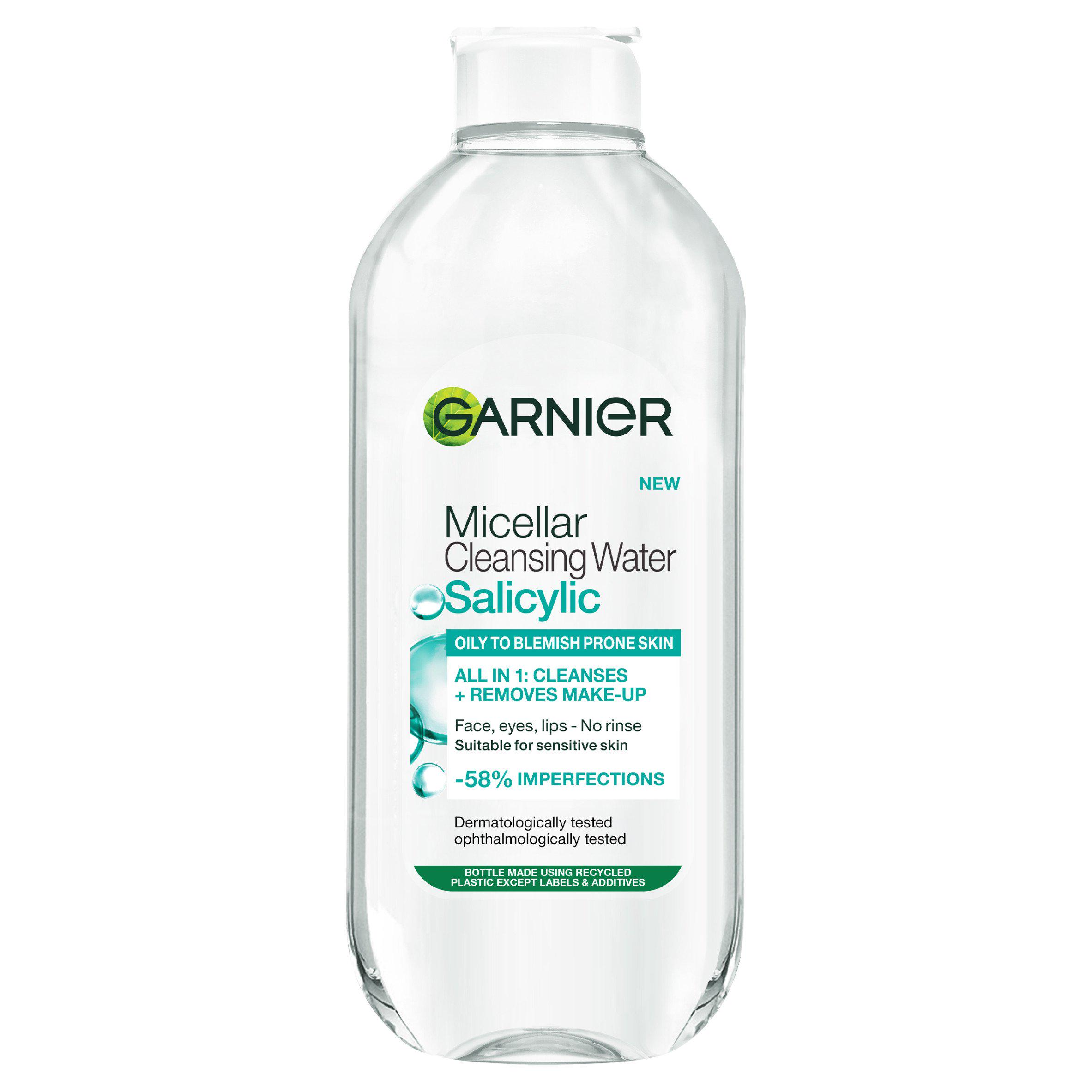 Garnier Micellar Salicylic Cleansing Water for Oily to Blemish-Prone Skin, Anti-Imperfection, 400ml