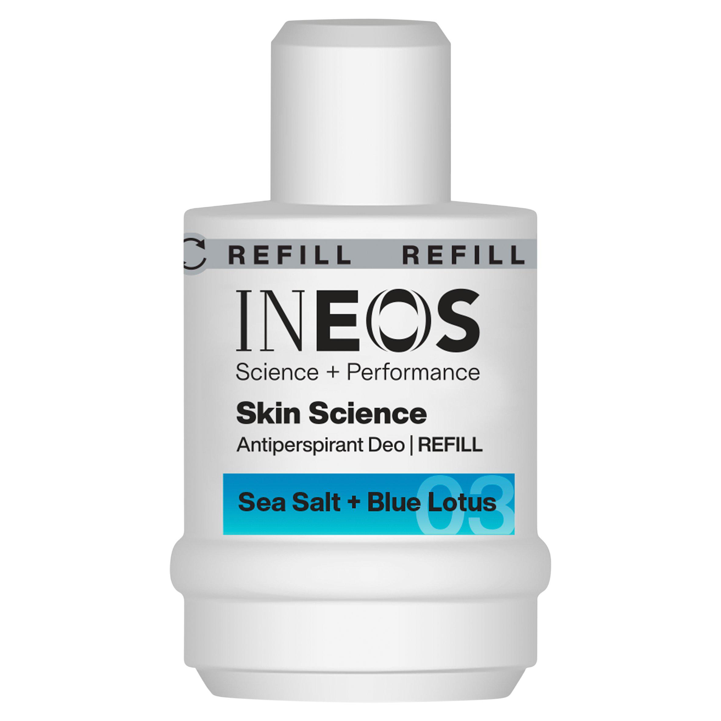 Ineos 50ml Skin Science Sea Salt + Blue Lotus Antiperspirant Roll On Deodorant Refill