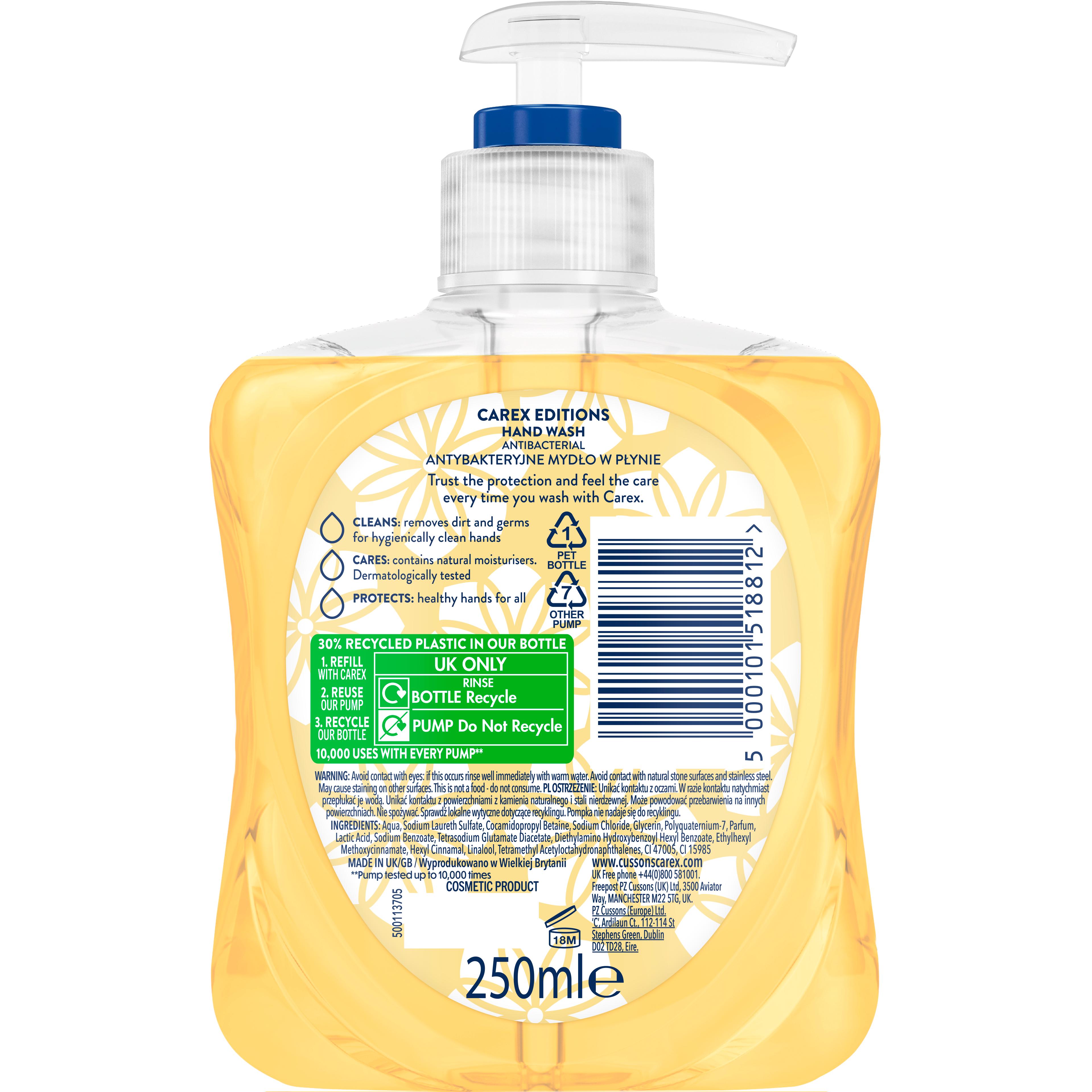 Carex 250ml Editions Sunlit Spring Daisy & Jasmine Antibacterial Hand Wash thumbnail 2