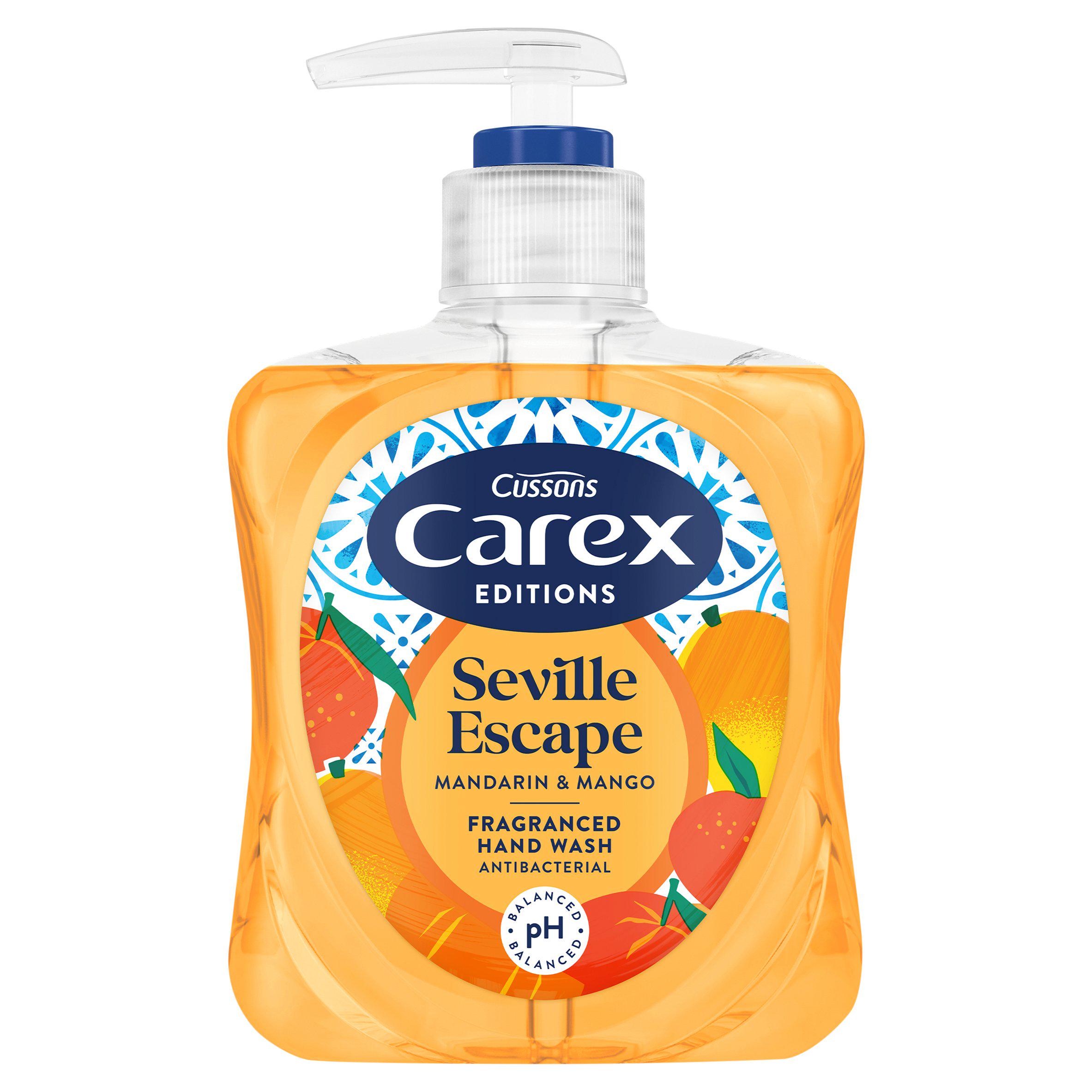 Carex 250ml Editions Seville Escape Mandarin & Mango Antibacterial Hand Wash