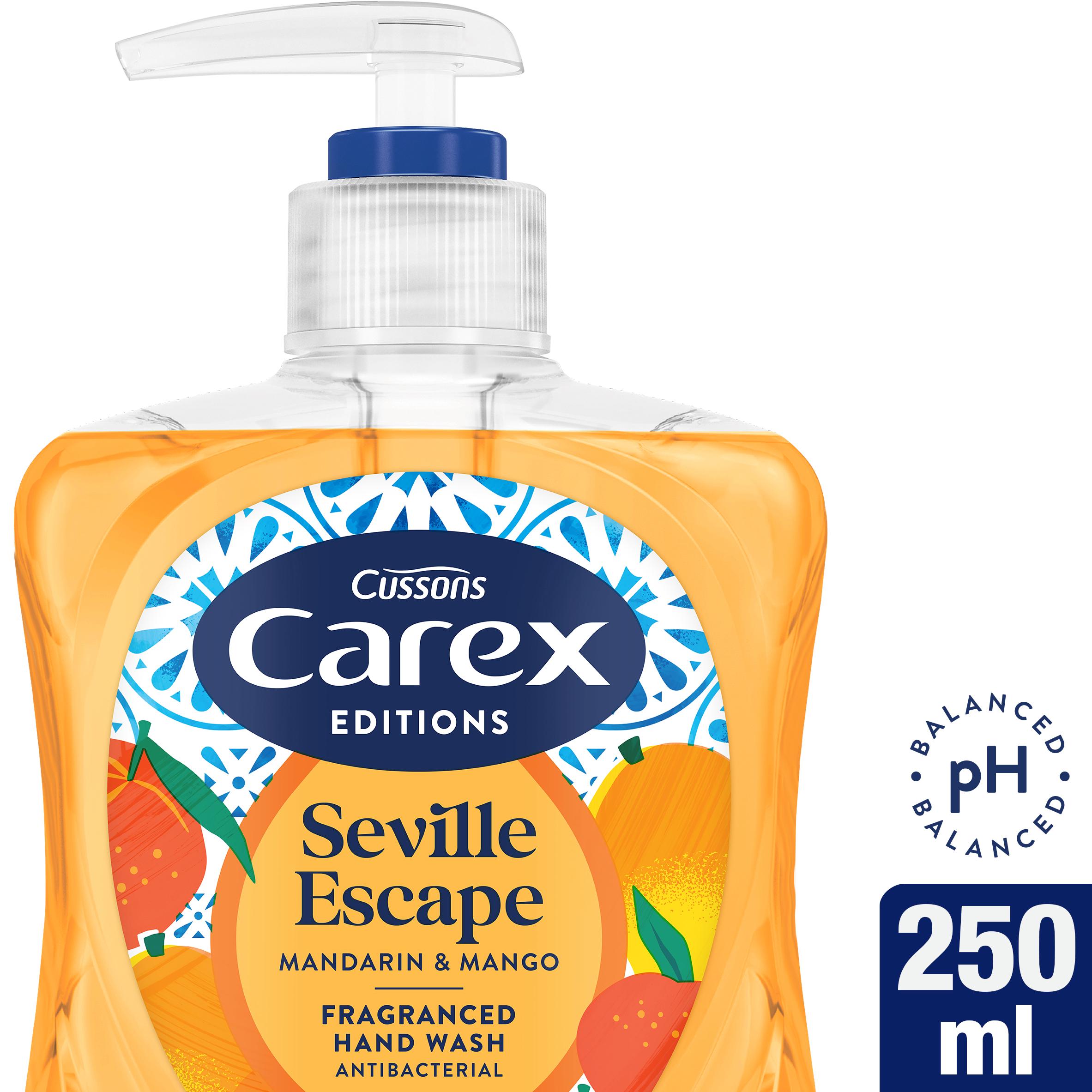 Carex 250ml Editions Seville Escape Mandarin & Mango Antibacterial Hand Wash thumbnail 3
