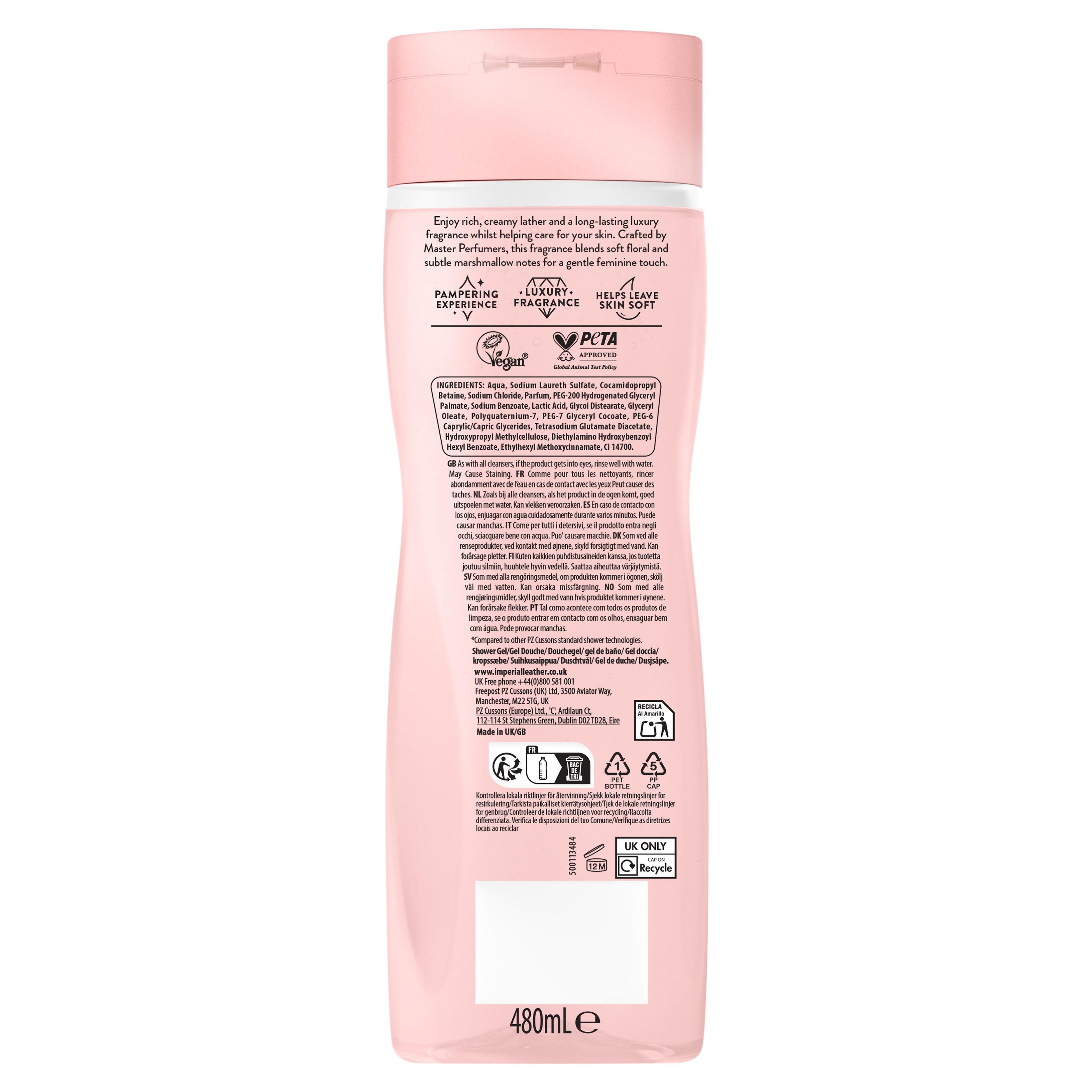 Imperial Leather 480ml Mallow & Rose Milk Body Wash thumbnail 2