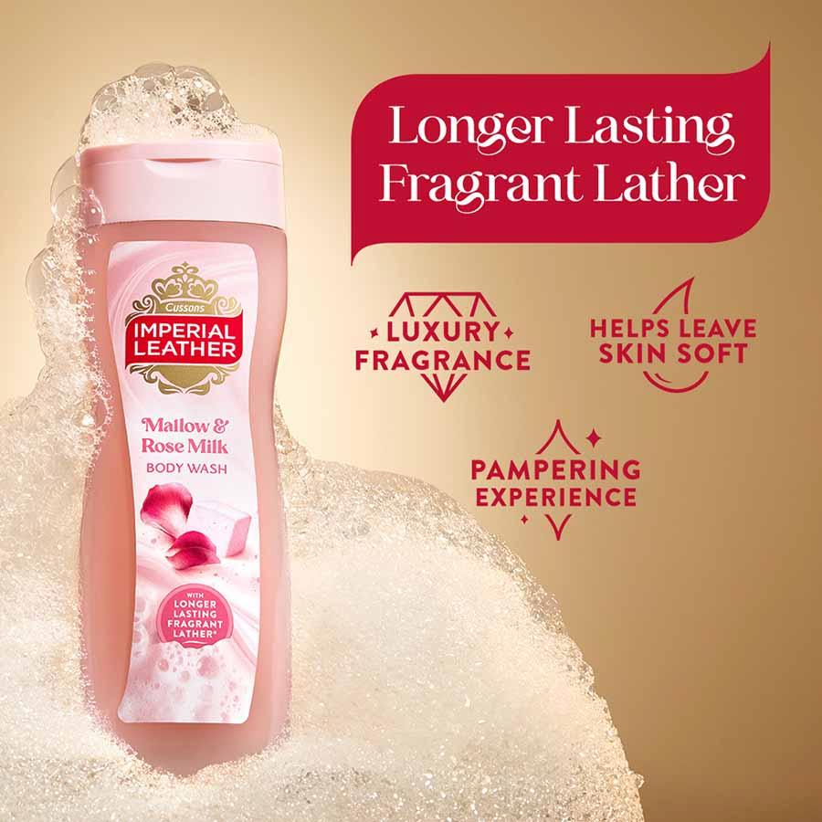 Imperial Leather 480ml Mallow & Rose Milk Body Wash thumbnail 3