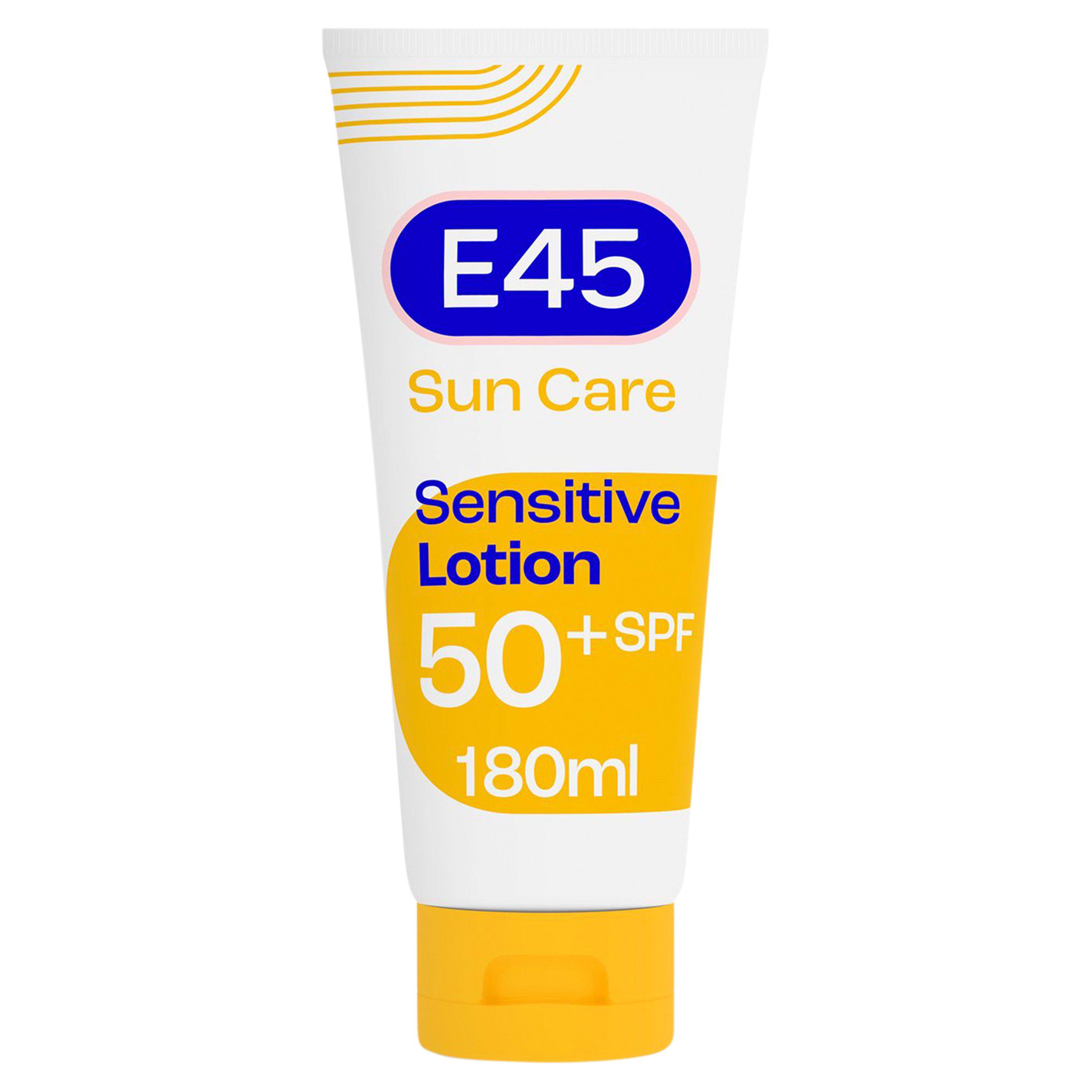 E45 180ml Sun Care SPF 50+ UVB + UVA Sensitive Lotion