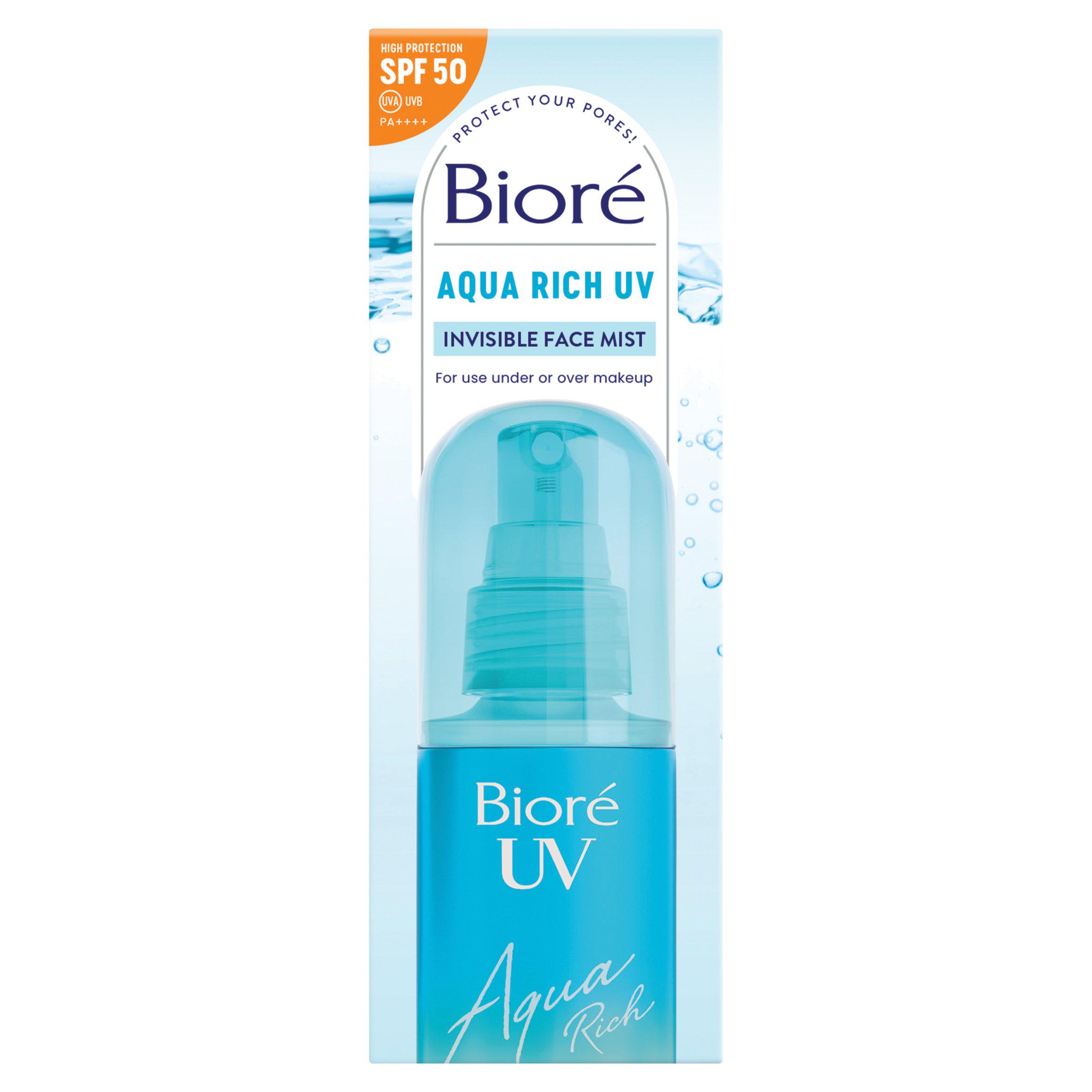Biore 60ml UV Aqua Rich SPF50 Invisible Face Mist