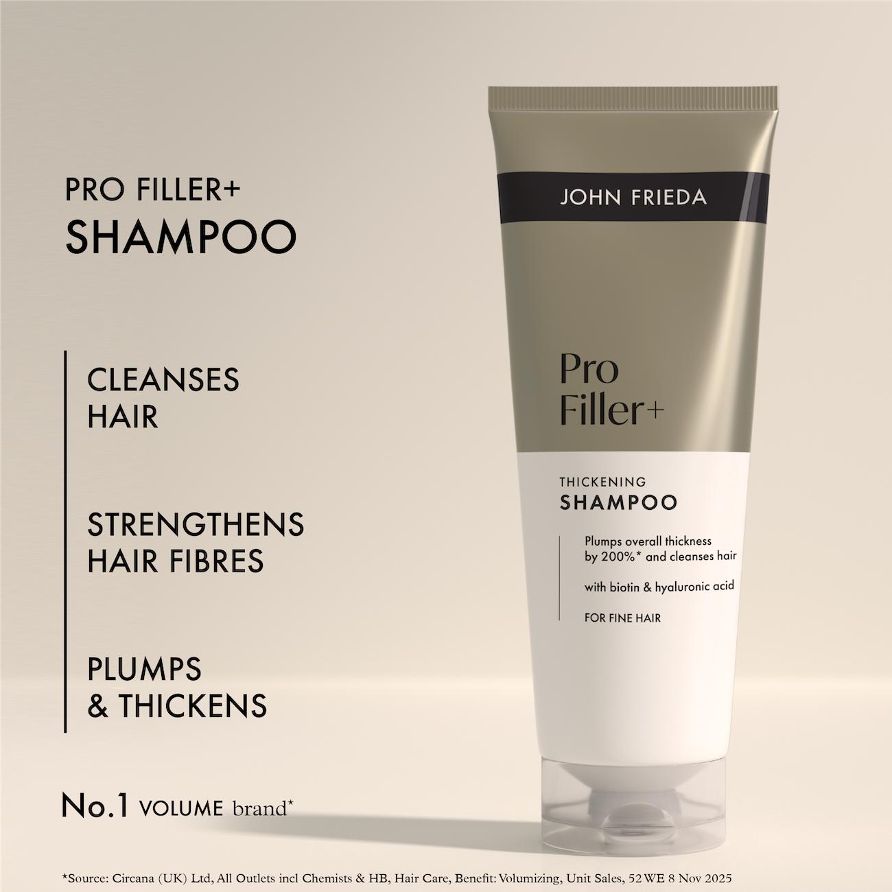 John Frieda 250ml Pro Filler+ Thickening Shampoo thumbnail 3