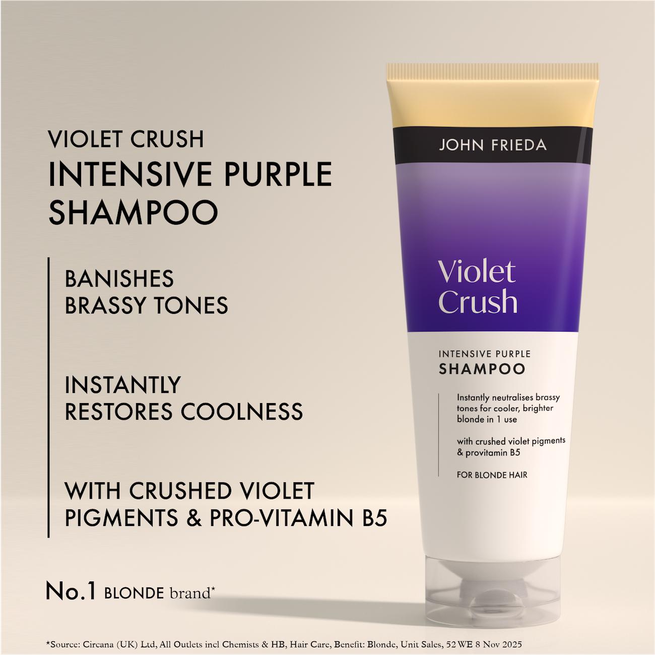 John Frieda 250ml Violet Crush Intensive Purple Shampoo thumbnail 3