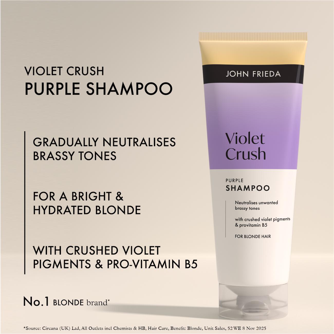 John Frieda 250ml Violet Crush Purple Shampoo thumbnail 3