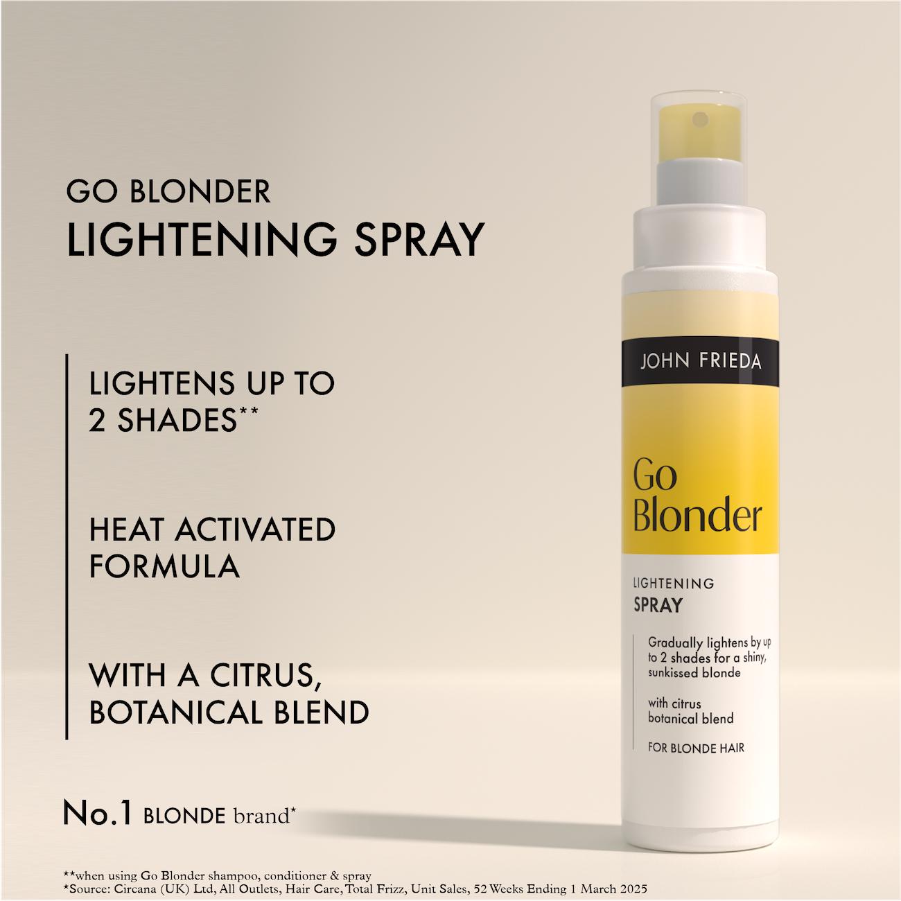 John Frieda 100ml Go Blonder Lightening Spray thumbnail 3