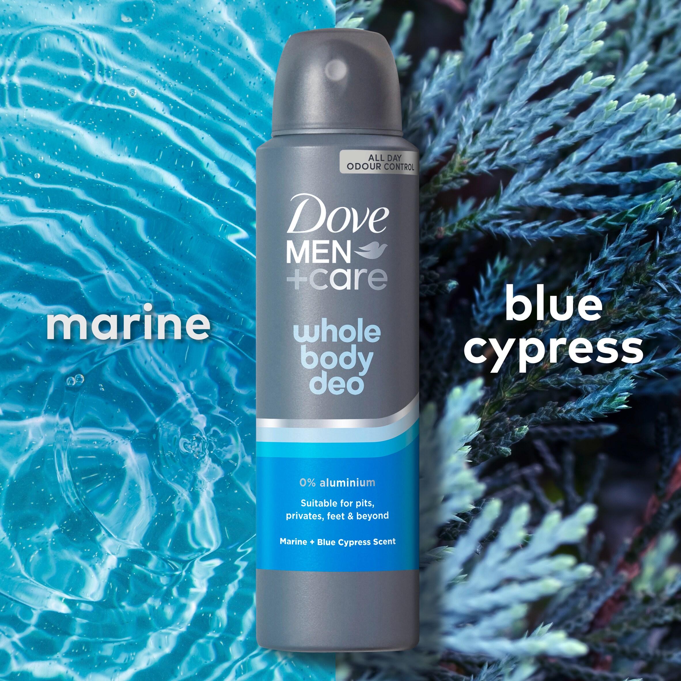 Dove Men+Care 150ml Marine & Blue Cypress Whole Body Deodorant Spray thumbnail 2