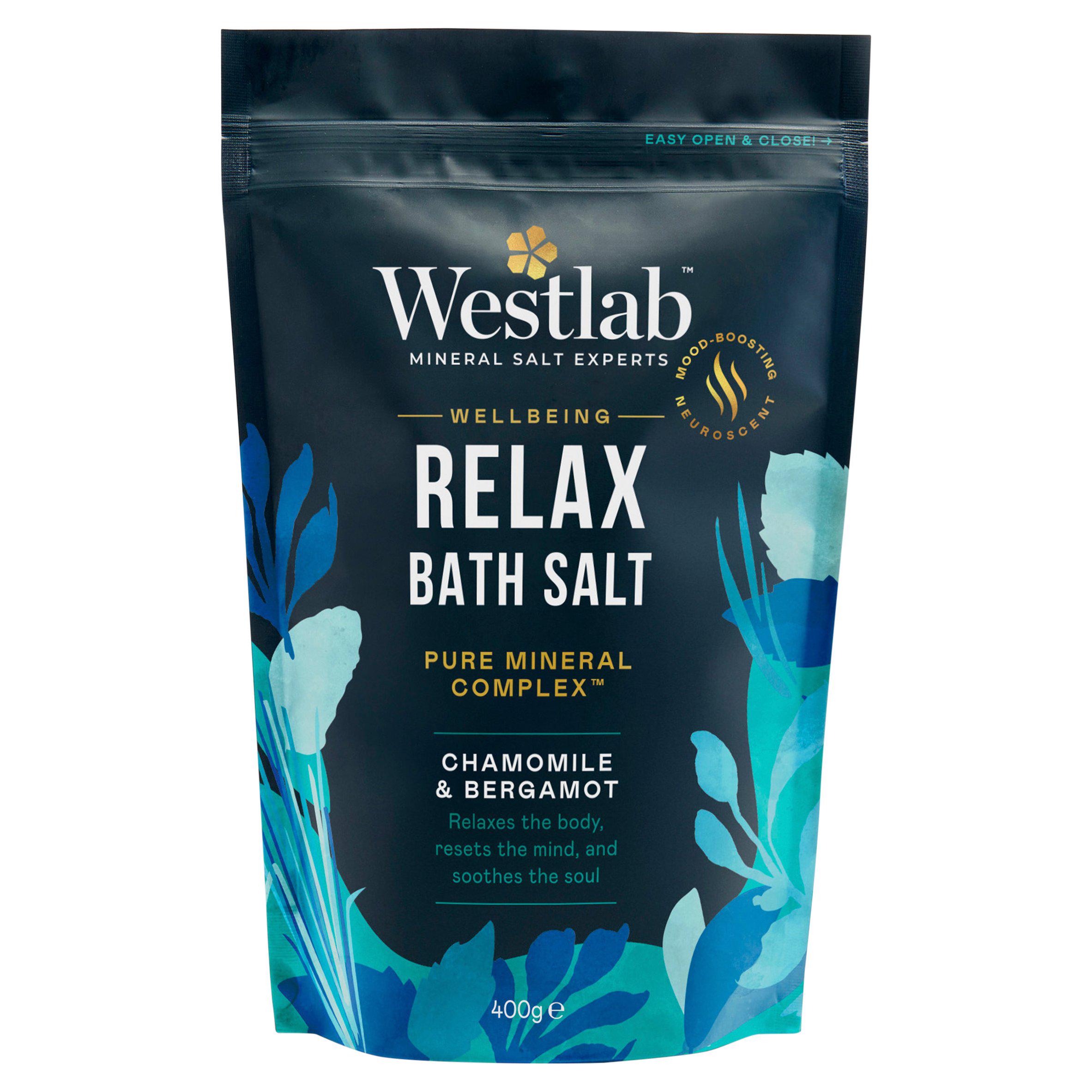 Westlab 400g Chamomile & Bergamot Wellbeing Relax Bath Salt