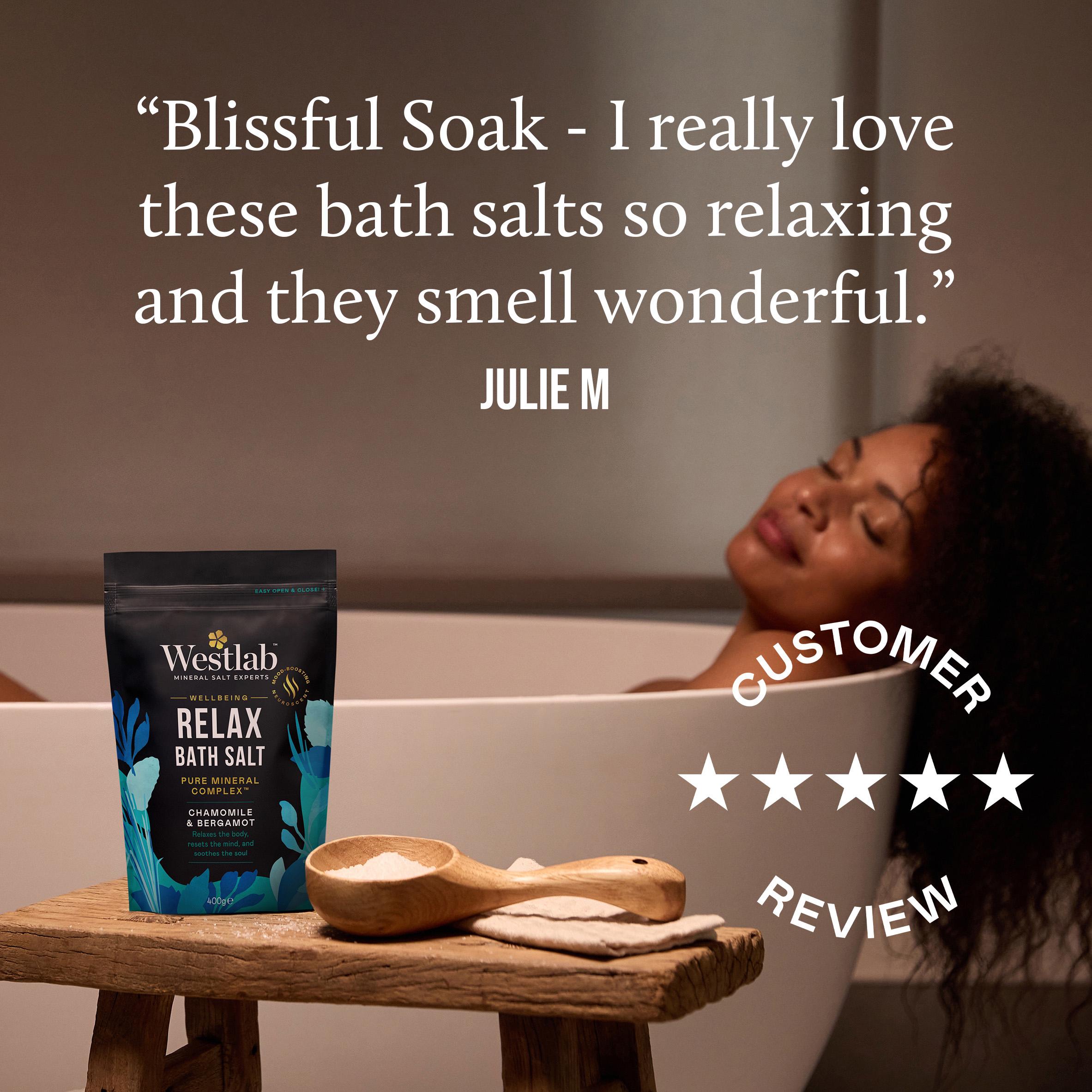 Westlab 400g Chamomile & Bergamot Wellbeing Relax Bath Salt thumbnail 4