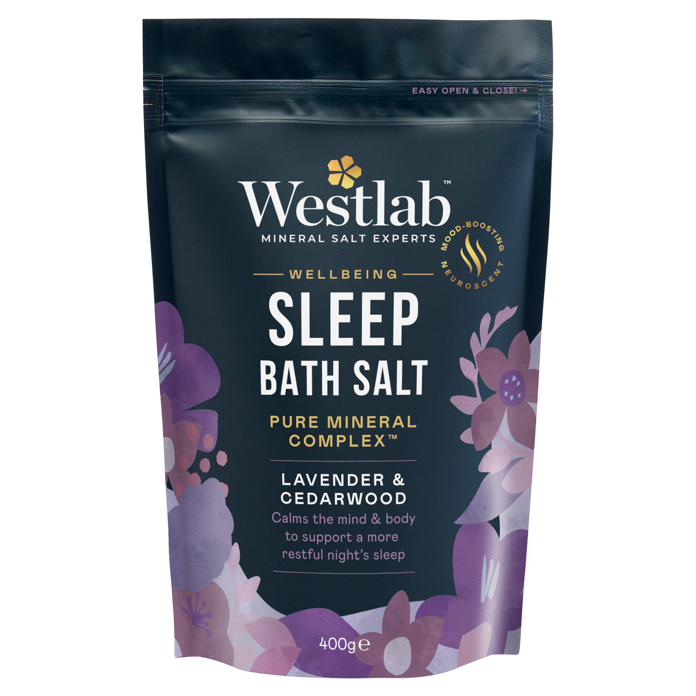 Westlab 400g Lavender & Cedarwood Sleep Wellbeing Bath Salt