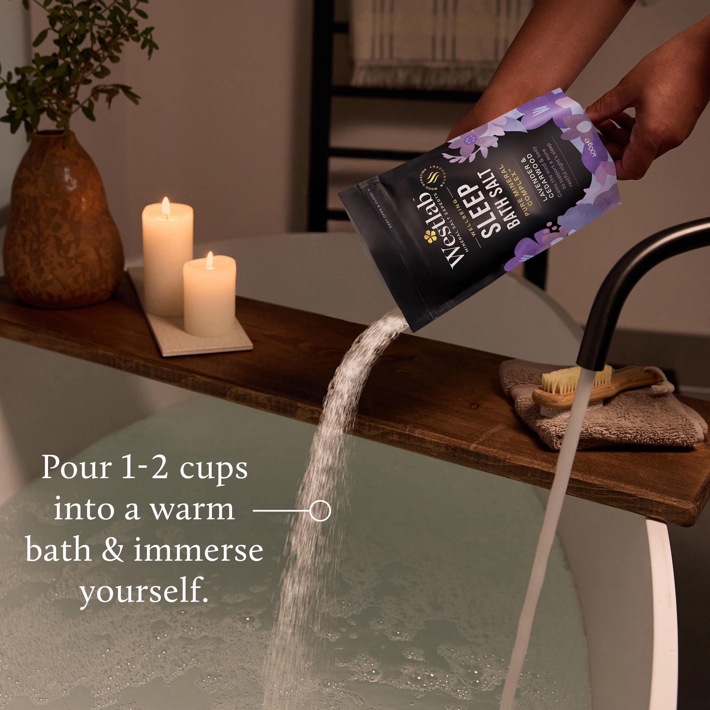 Westlab 400g Lavender & Cedarwood Sleep Wellbeing Bath Salt thumbnail 3