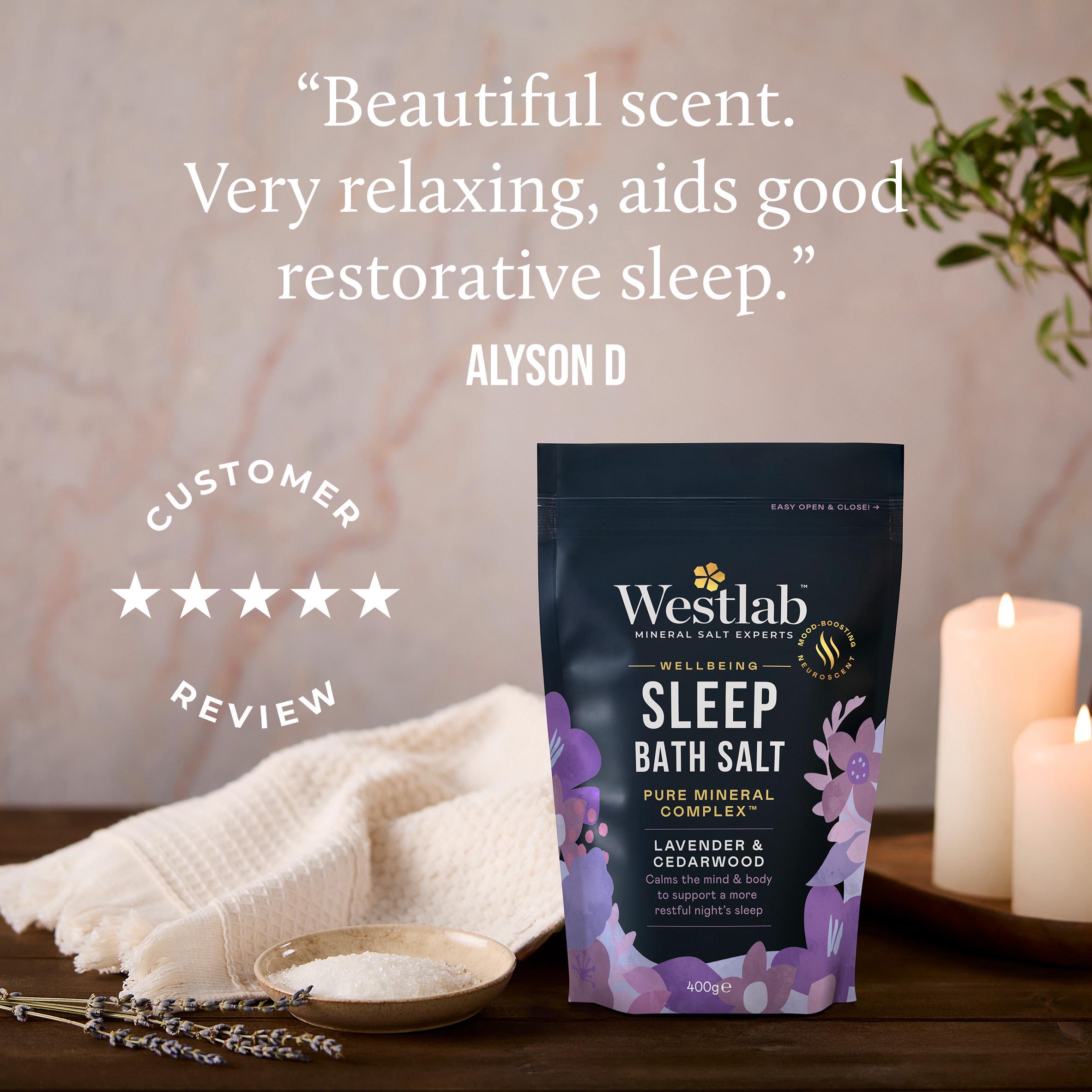 Westlab 400g Lavender & Cedarwood Sleep Wellbeing Bath Salt thumbnail 4