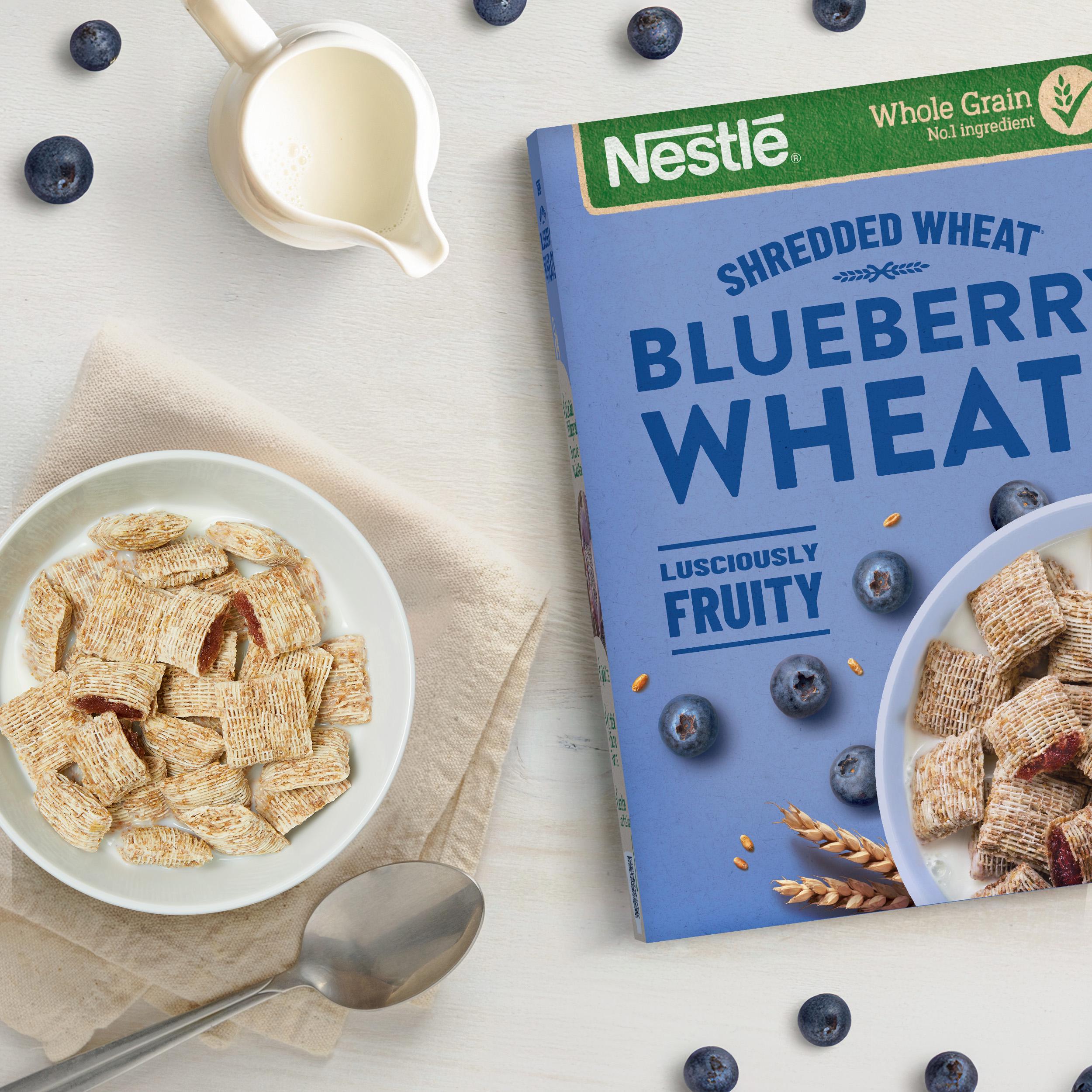 Nestle Shredded Wheat 450g Bitesize Blueberry Wheats Breakfast Cereal thumbnail 2
