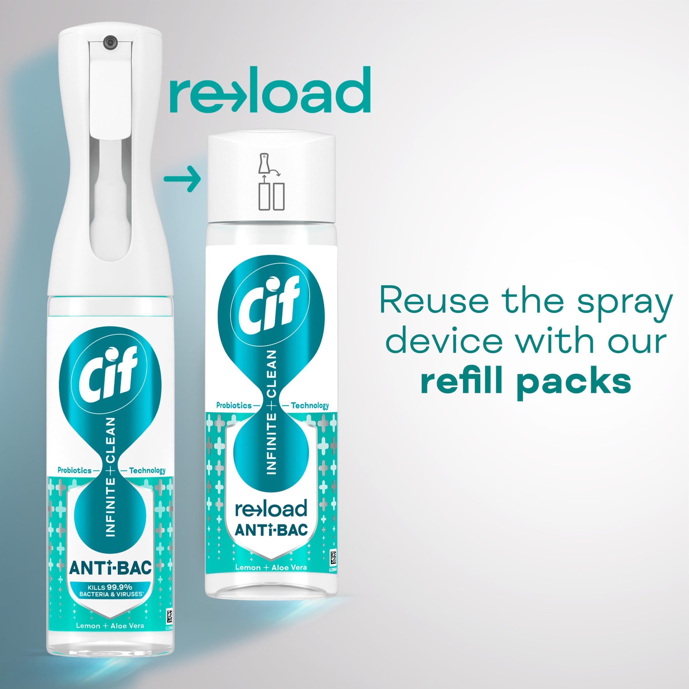 Cif 280ml Infinite Clean Lemon & Aloe Vera Antibacterial Cleaner Spray thumbnail 5