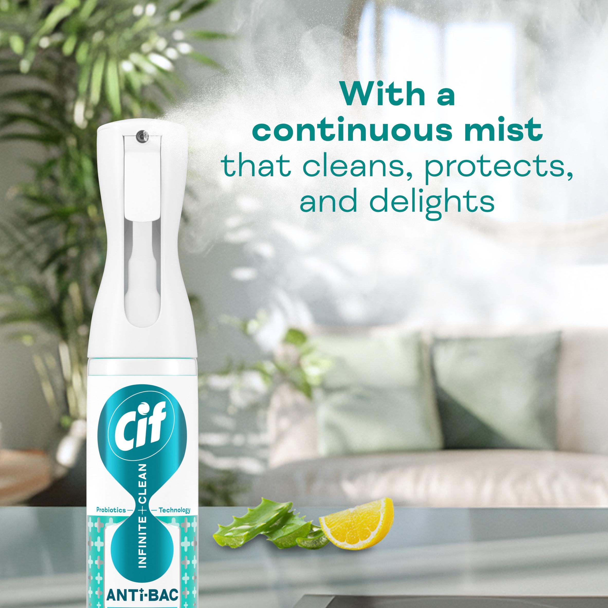 Cif 280ml Infinite Clean Lemon & Aloe Vera Antibacterial Cleaner Spray thumbnail 6