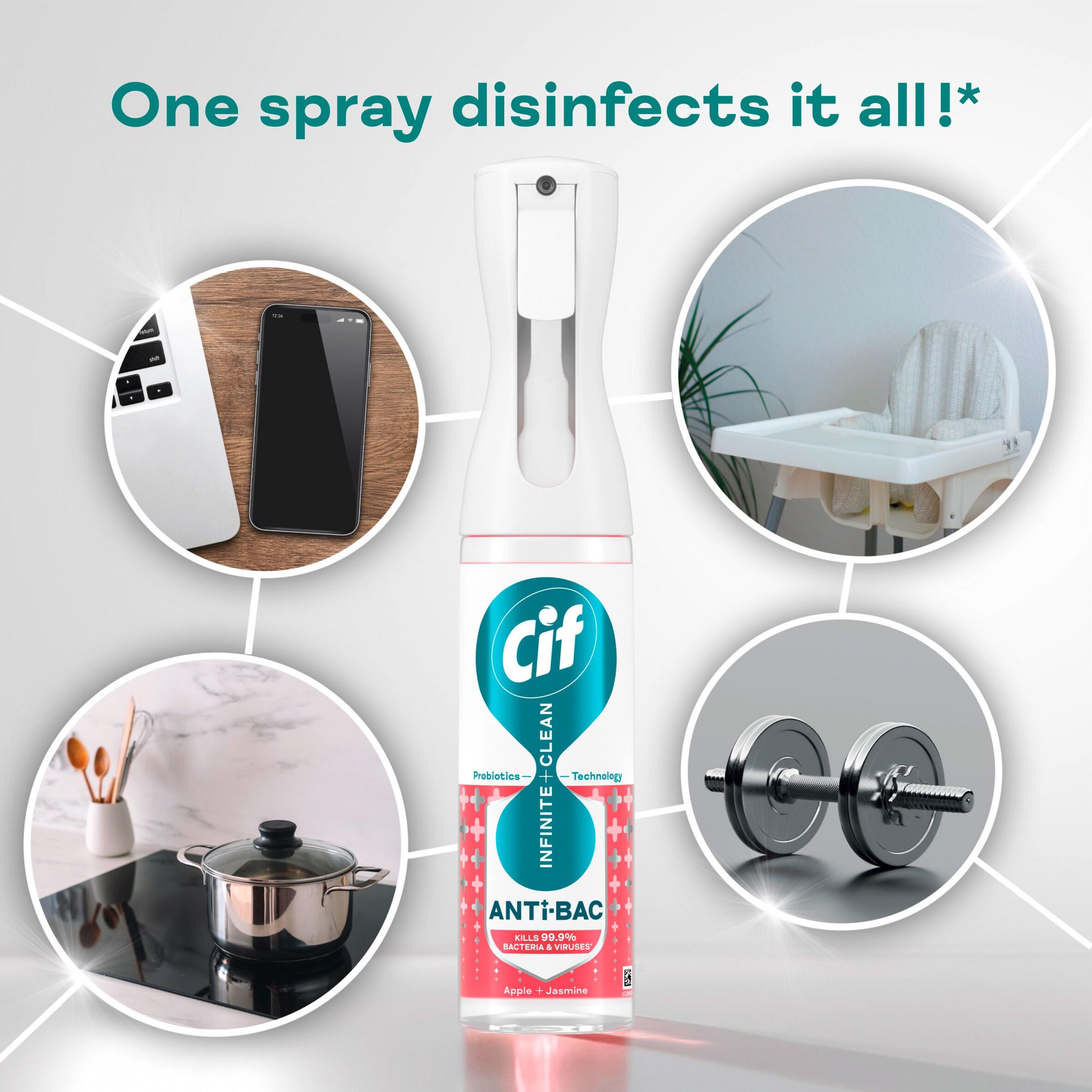 Cif 280ml Infinite Clean Antibacterial Cleaner Refill Apple & Jasmine thumbnail 3