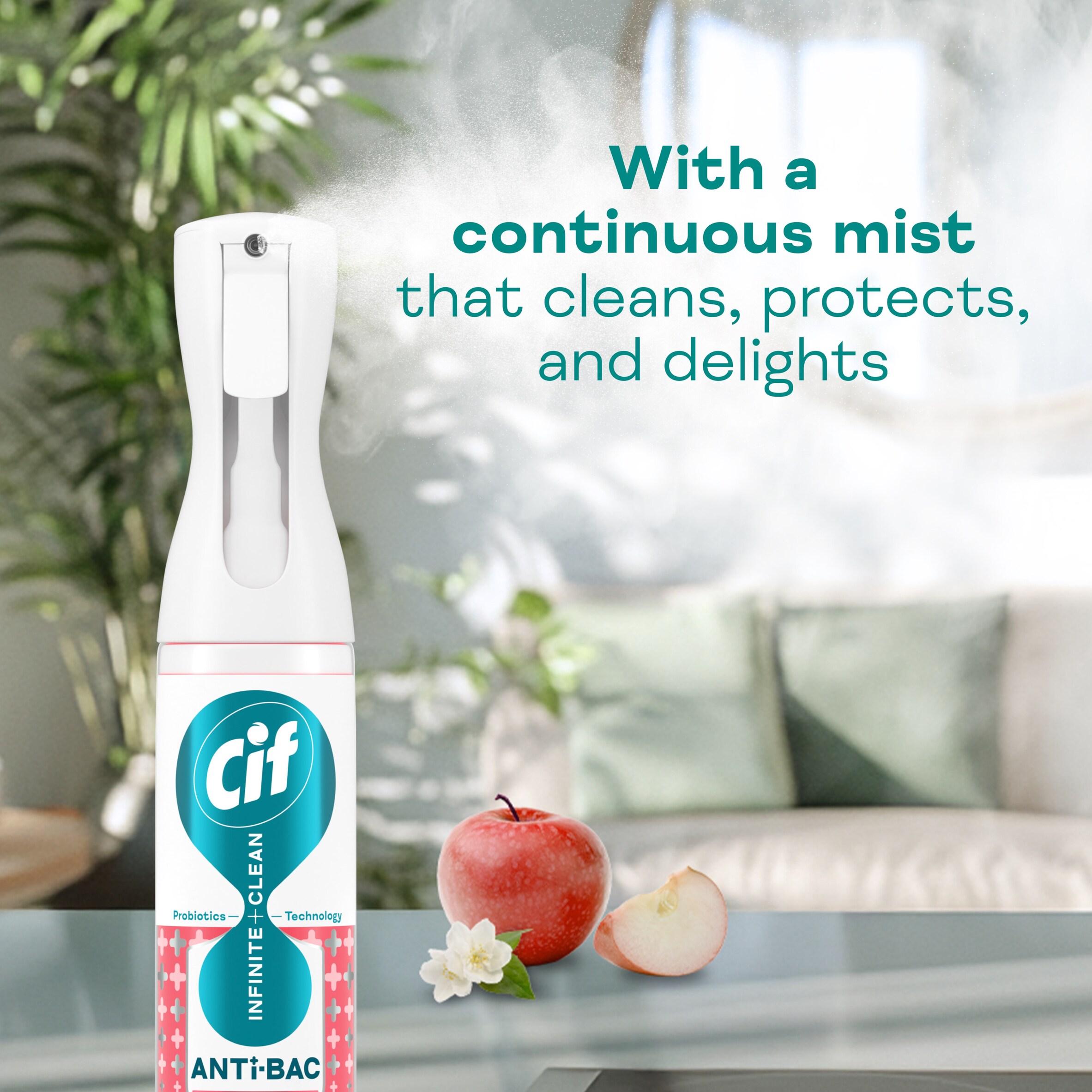 Cif 280ml Infinite Clean Antibacterial Cleaner Refill Apple & Jasmine thumbnail 4