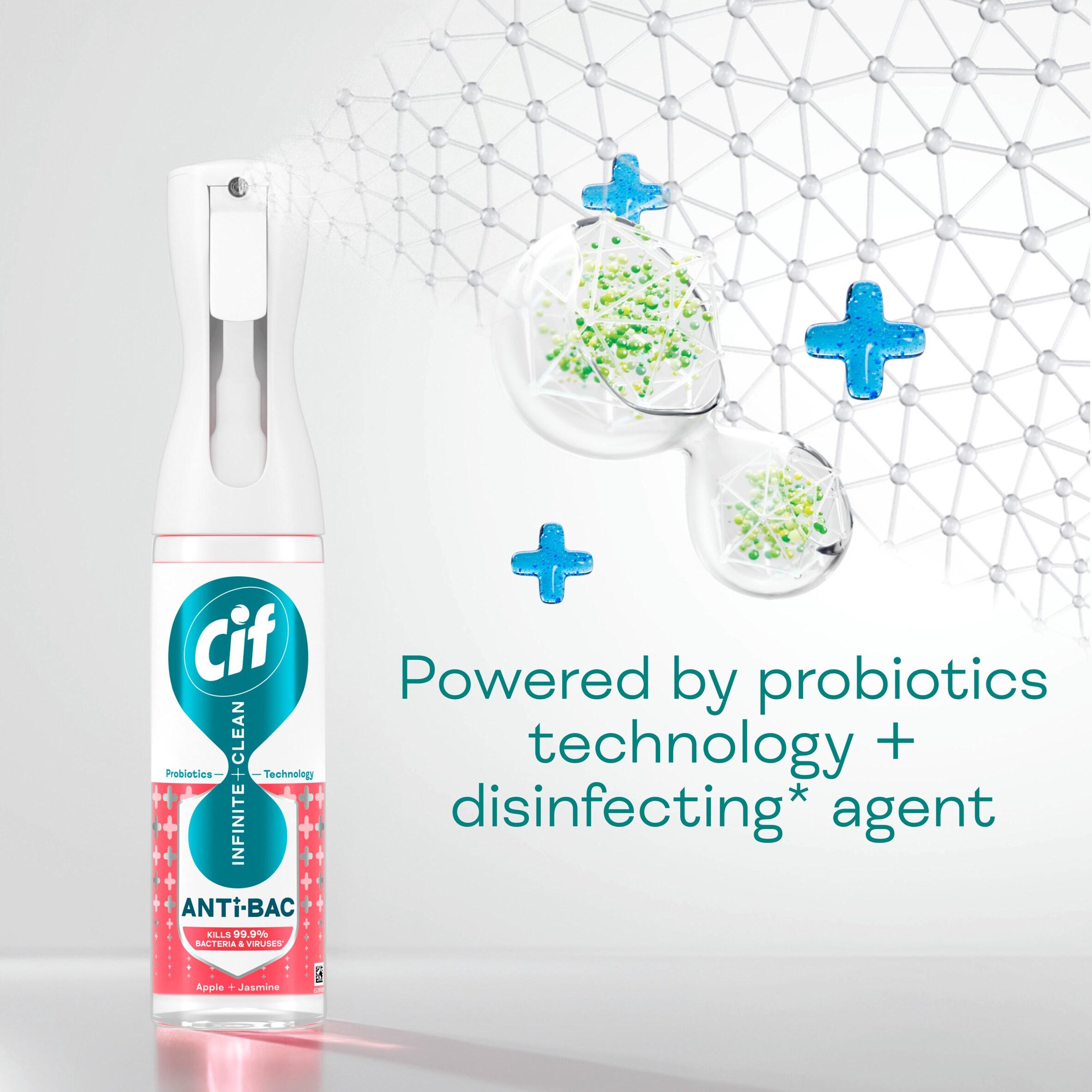 Cif 280ml Infinite Clean Antibacterial Cleaner Refill Apple & Jasmine thumbnail 6