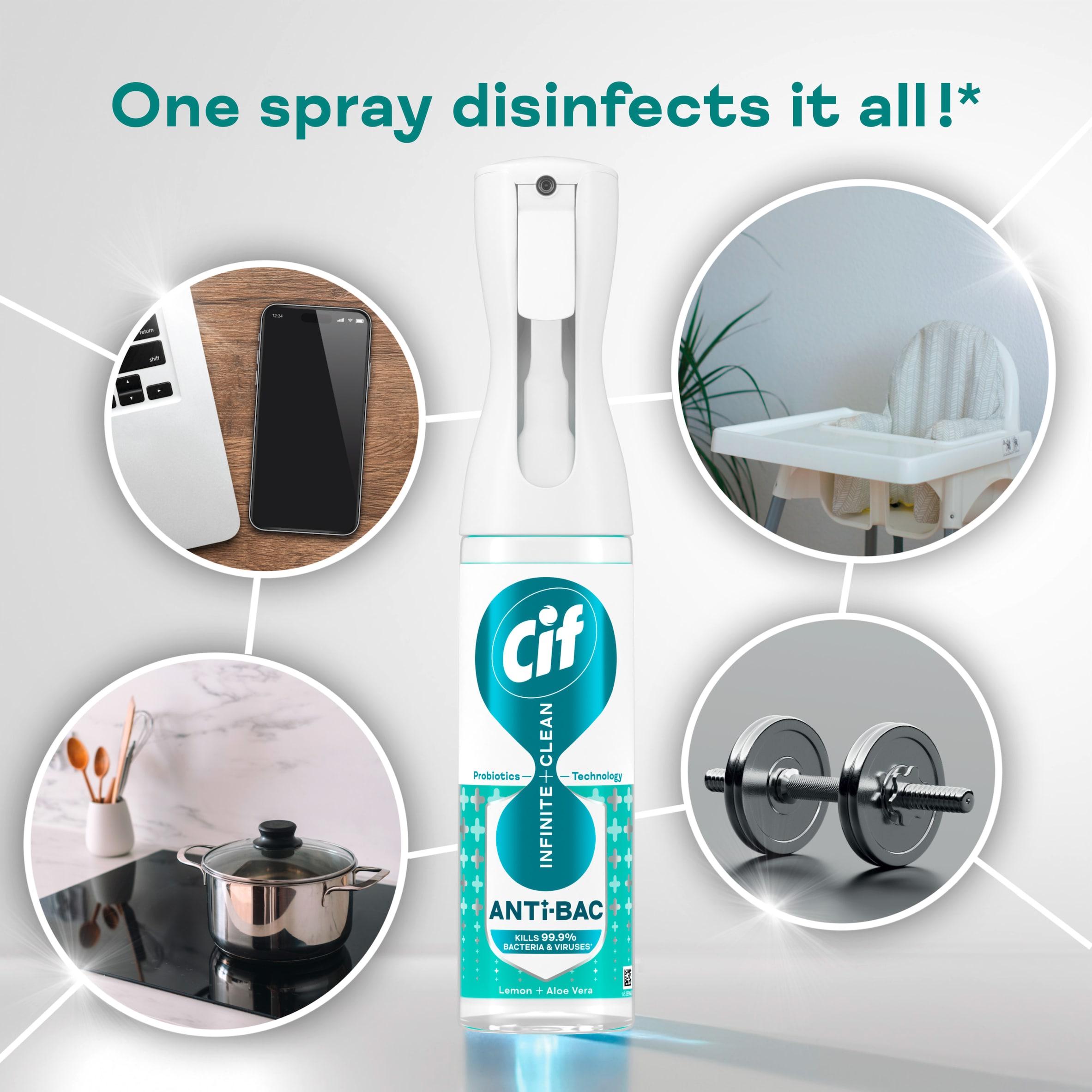 Cif 280ml Infinite Clean Antibacterial Cleaner Refill Lemon & Aloe Vera thumbnail 5