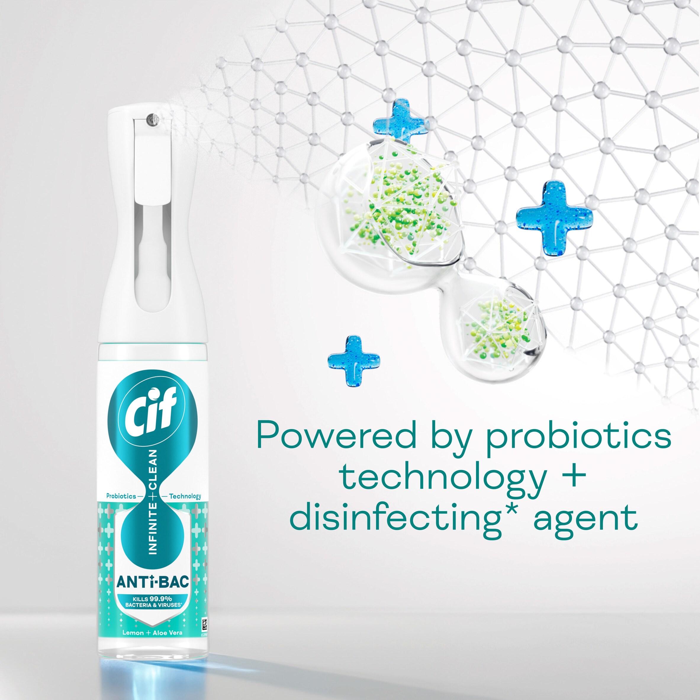 Cif 280ml Infinite Clean Antibacterial Cleaner Refill Lemon & Aloe Vera thumbnail 6