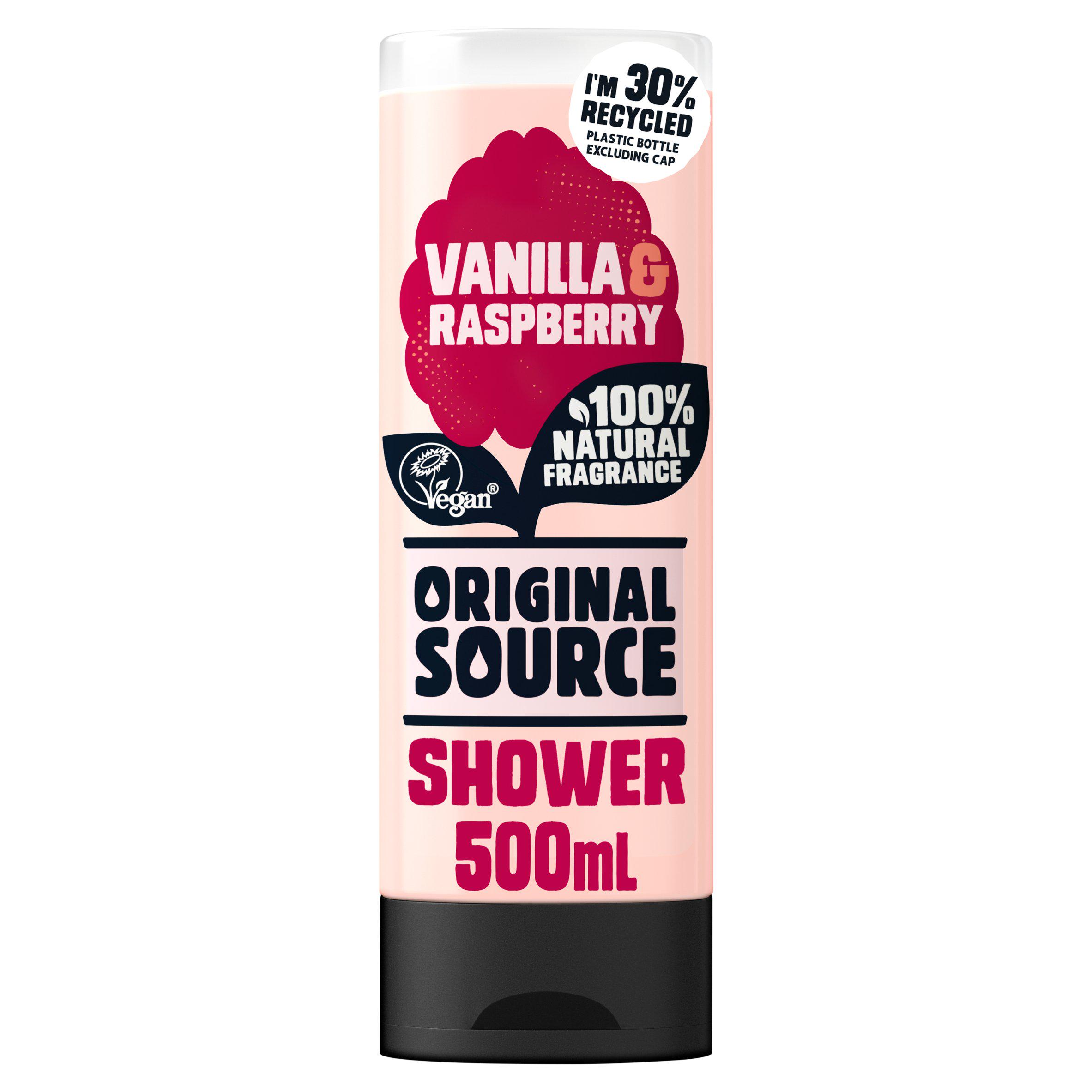 Original Source 500ml Creamy Vanilla & Raspberry Shower Gel